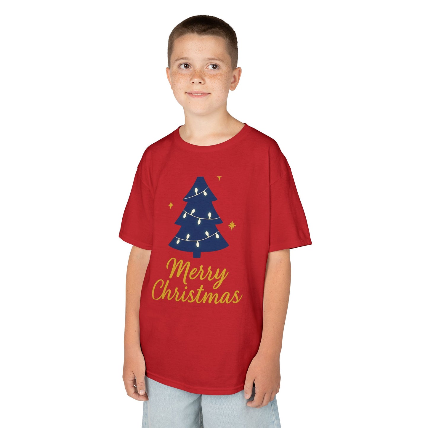 Merry Christmas Kids Heavy Cotton Tee – Christian Holiday Shirt for Children