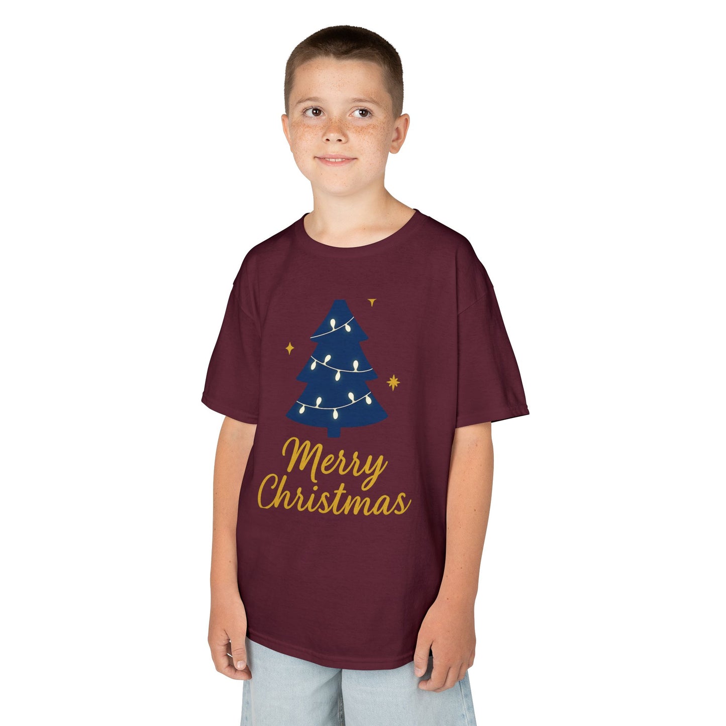 Merry Christmas Kids Heavy Cotton Tee – Christian Holiday Shirt for Children