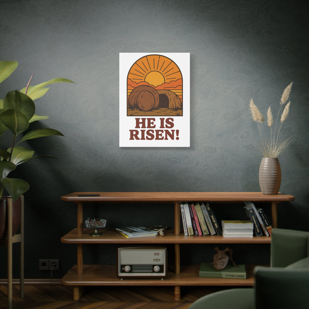 He Is Risen Wall Art | Empty Tomb Christian Poster | Easter Resurrection Morning Home Decor
