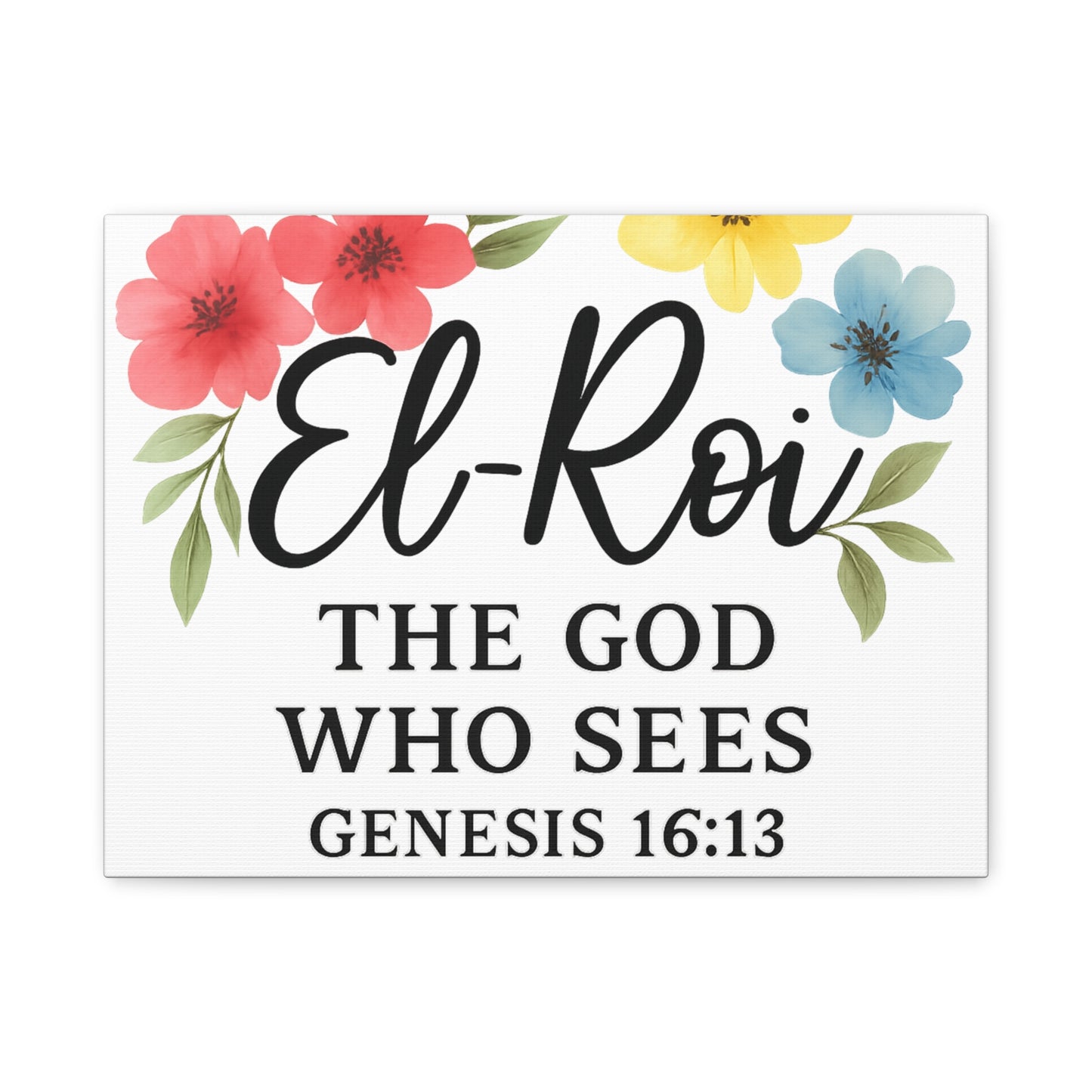 El-Roi Wall Art – The God Who Sees | Genesis 16:13 Christian Decor Matte Canvas, Stretched, 1.25"