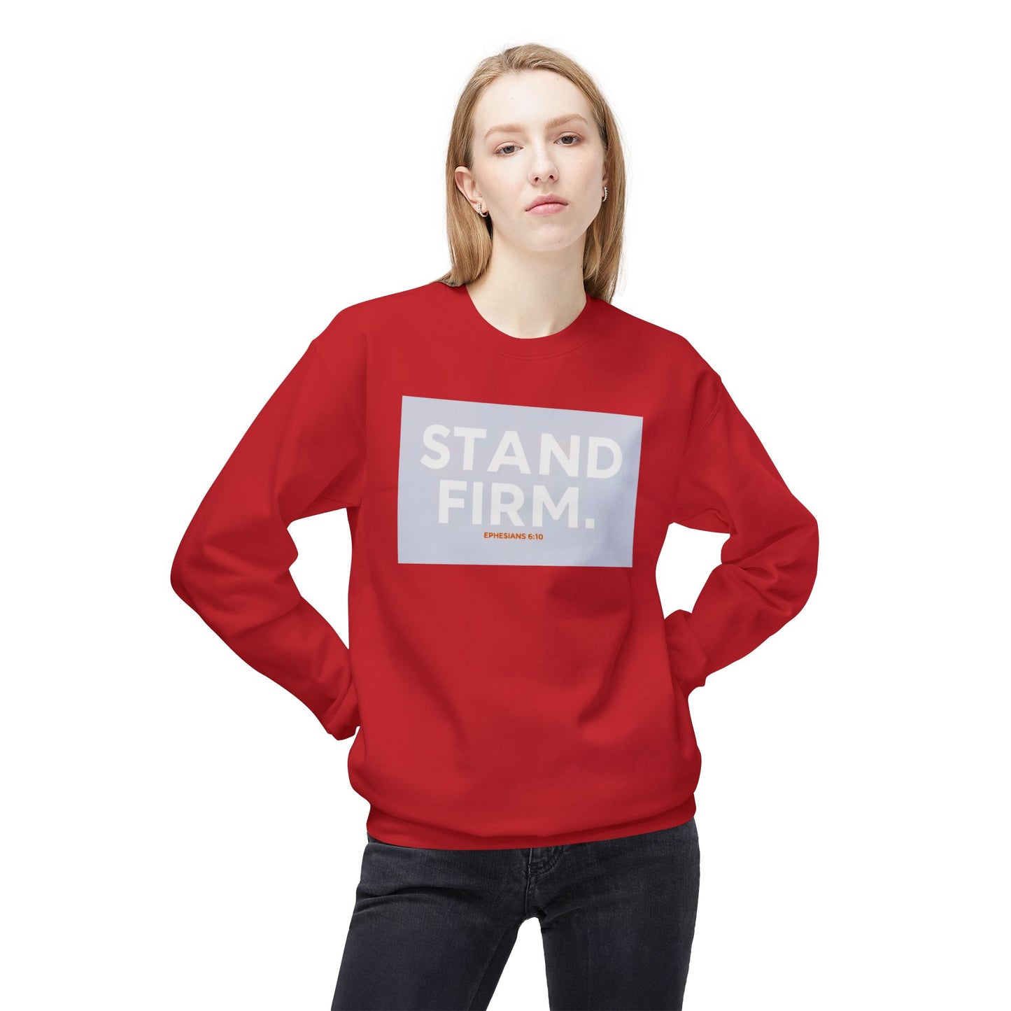 “Stand firm” Crewneck Sweatshirt – Unisex Christian Apparel