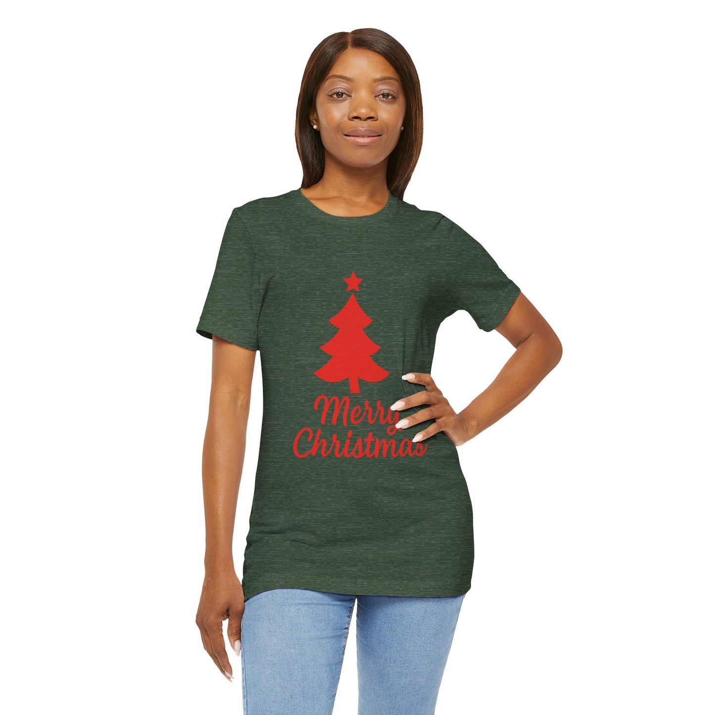Merry Christmas Unisex Heavy Cotton Tee – Faith-Inspired Holiday Shirt