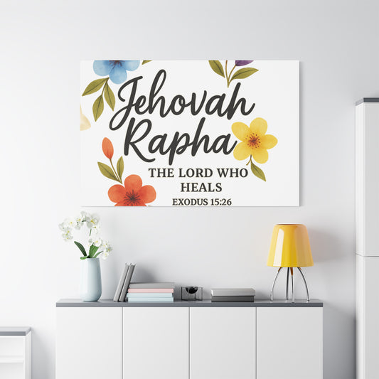 Jehovah Rapha Wall Art – The Lord Who Heals | Exodus 15:26 Christian Decor