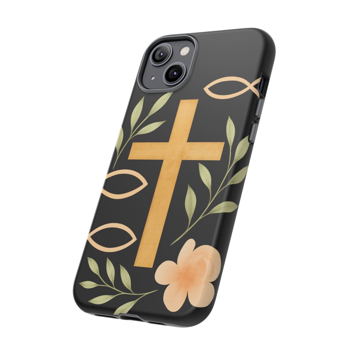 Christian Faith Phone Case with Floral Design