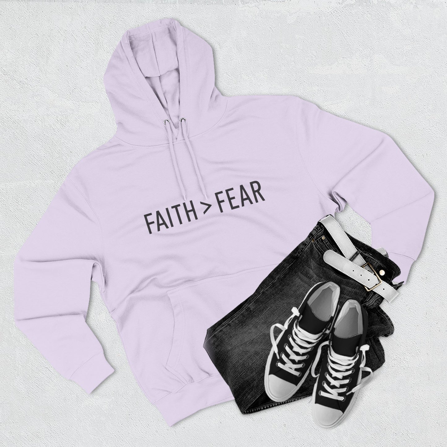 Faith Over Fear Unisex Hoodie – Christian Affirmation Apparel | Cozy & Bold Statement Piece