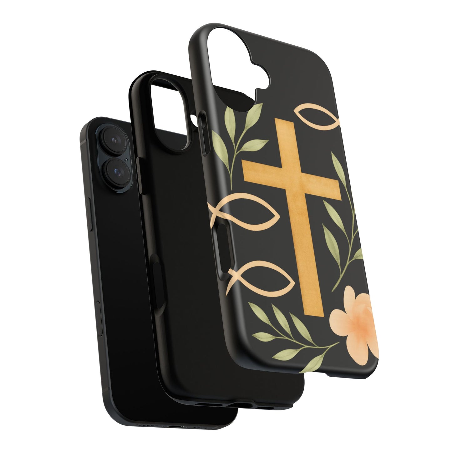 Christian Faith Phone Case with Floral Design