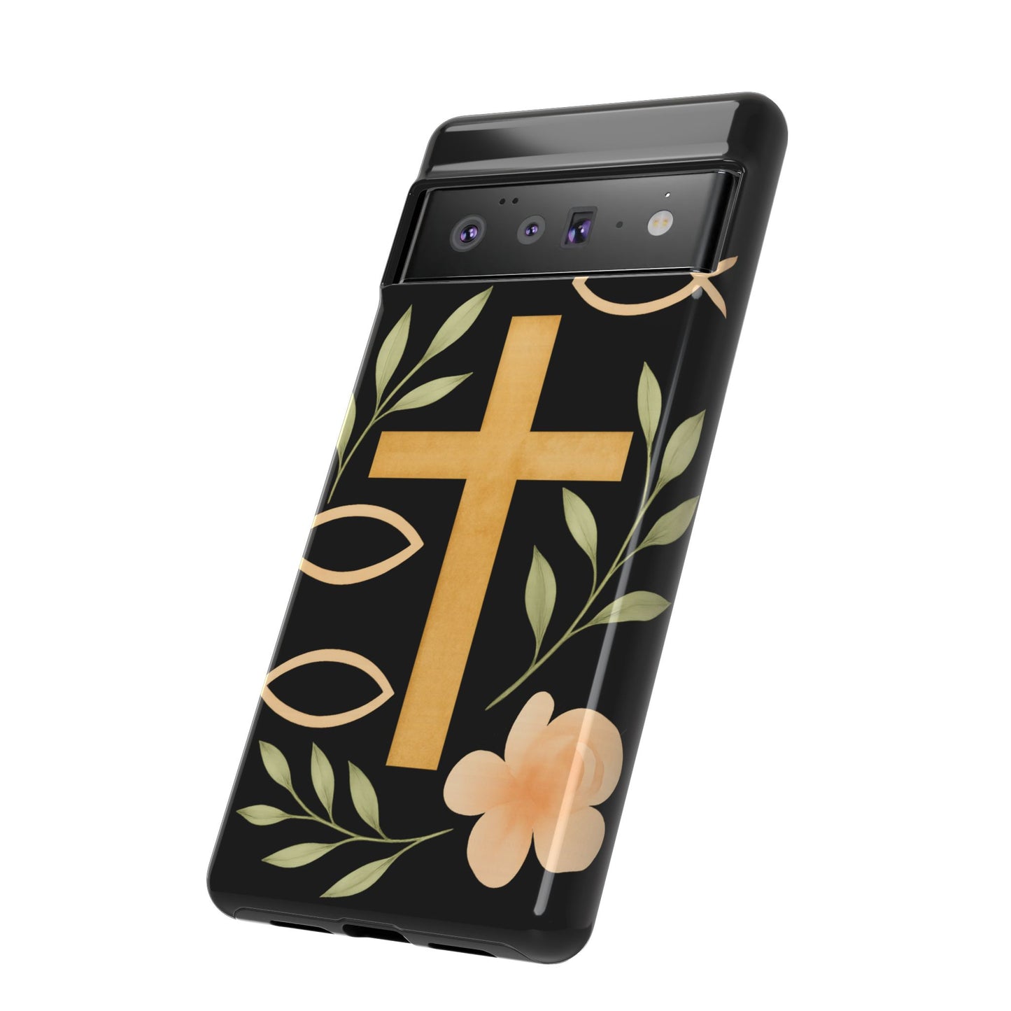 Christian Faith Phone Case with Floral Design