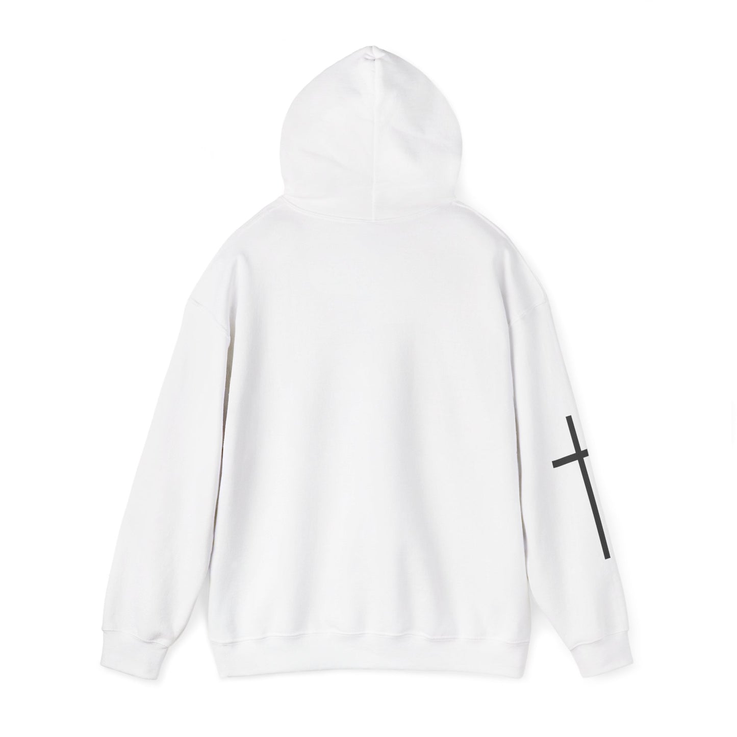Cross Sleeve Unisex Hoodie | Faith Apparel | Heavy Blend Sweatshirt