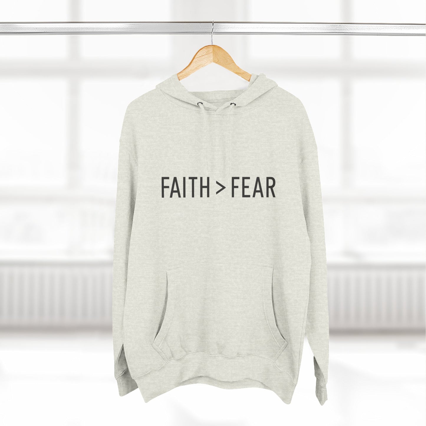 Faith Over Fear Unisex Hoodie – Christian Affirmation Apparel | Cozy & Bold Statement Piece