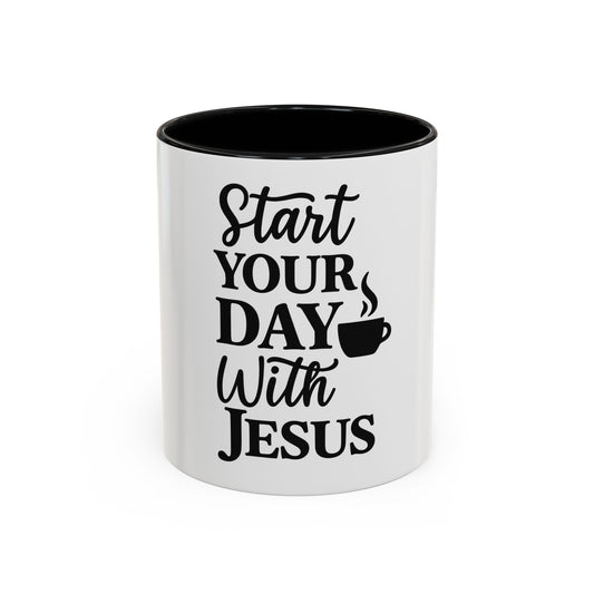 Christian Coffee Mug – Start Your Day with Jesus