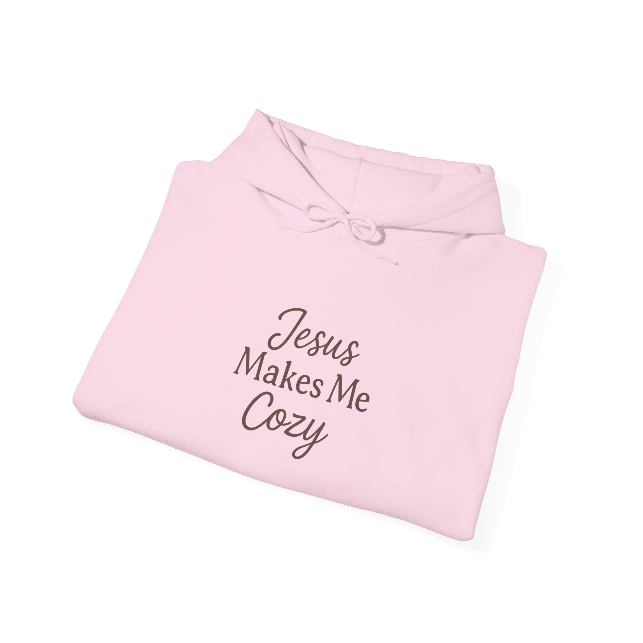 Jesus Makes Me Cozy Hooded Sweatshirt | Christian Faith Hoodie | Lexad Designs I Comfort Pullover