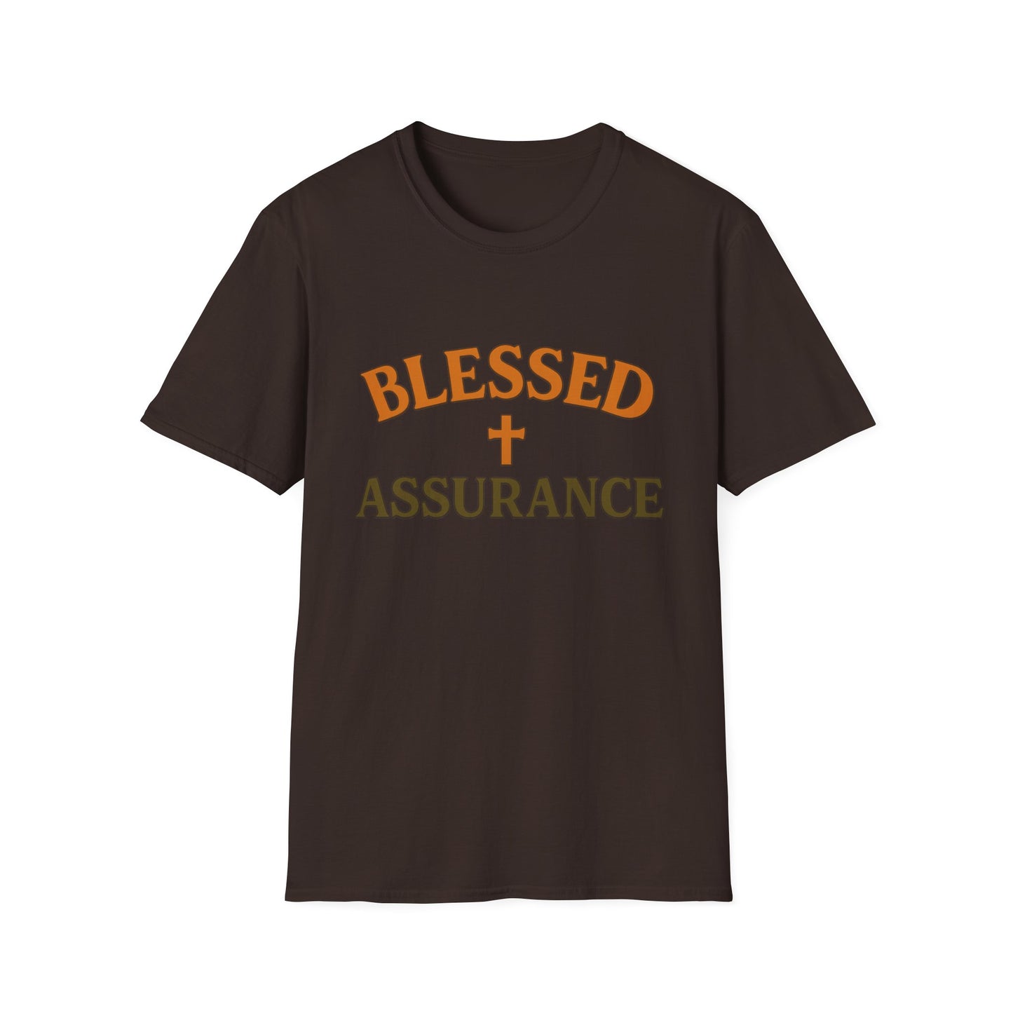 Blessed Assurance Christian T-Shirt – Softstyle Hymn-Inspired Faith Tee for Women & Men.