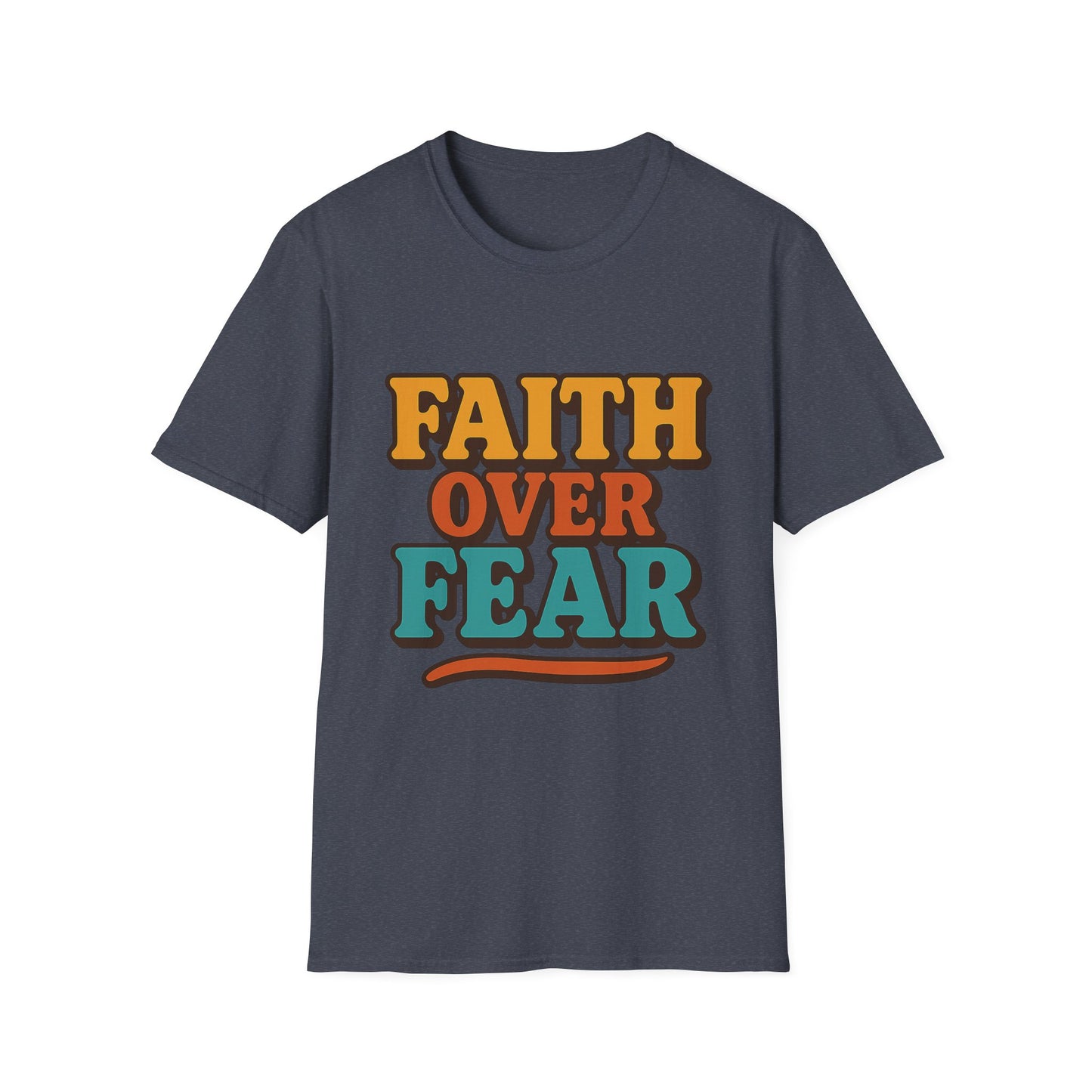Faith Over Fear Christian T-Shirt – Softstyle Unisex Inspirational Tee for Women & Men.