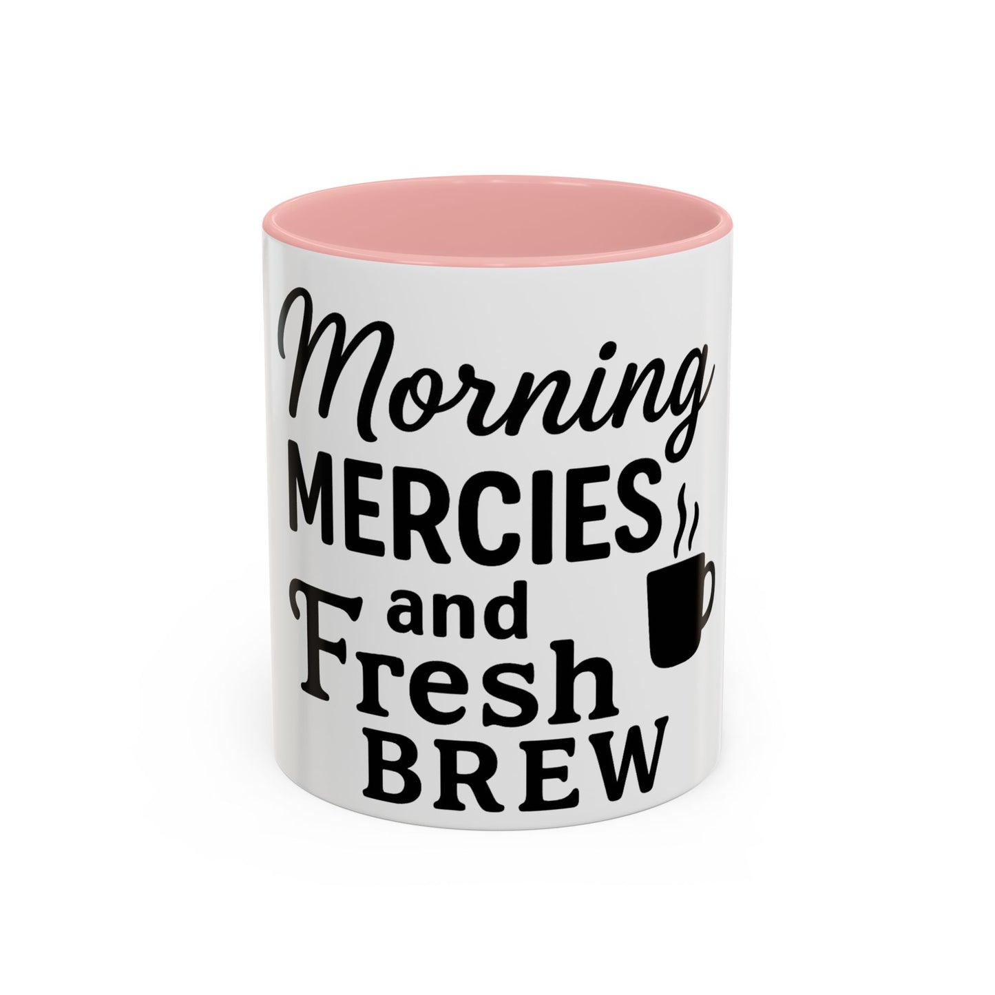 Morning Mercies & Fresh Brew Christian Mug – Lamentations 3:23 Inspired