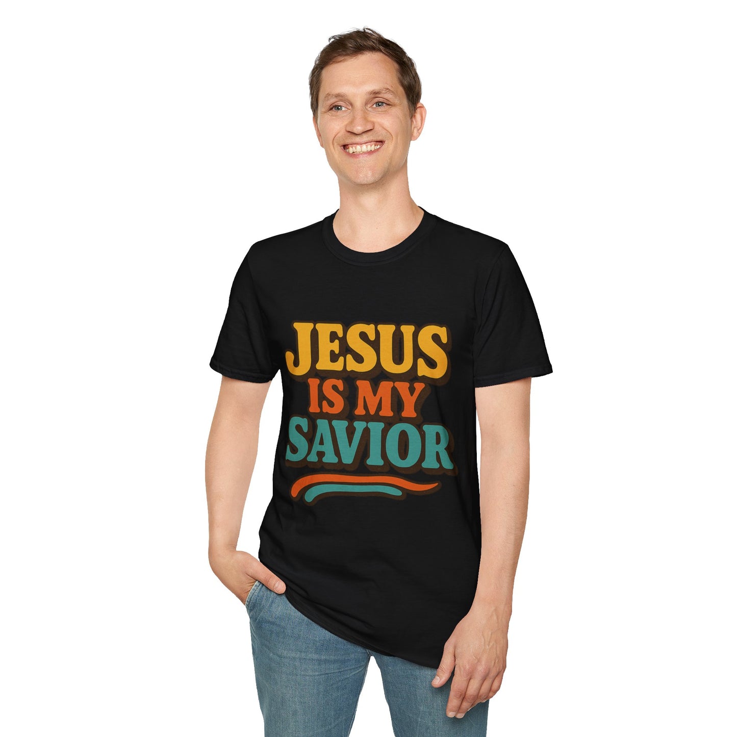 Jesus Is My Saviour Softstyle Christian Tee | Faith T-Shirt for Men & Women.