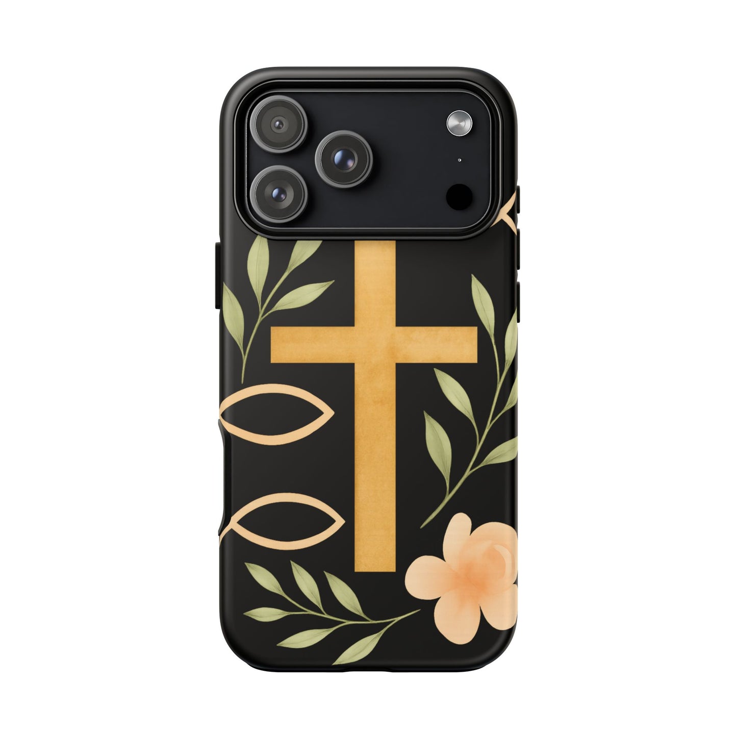 Christian Faith Phone Case with Floral Design