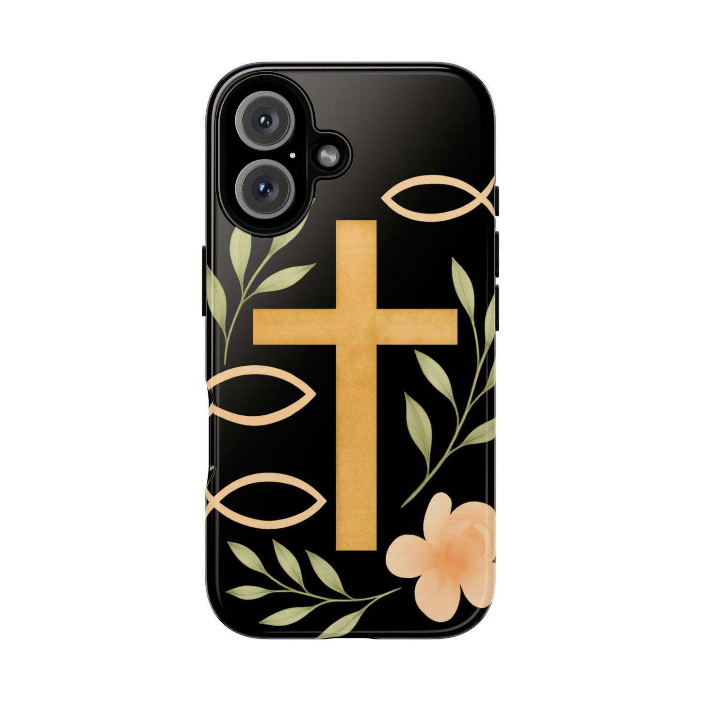 Christian Faith Phone Case with Floral Design