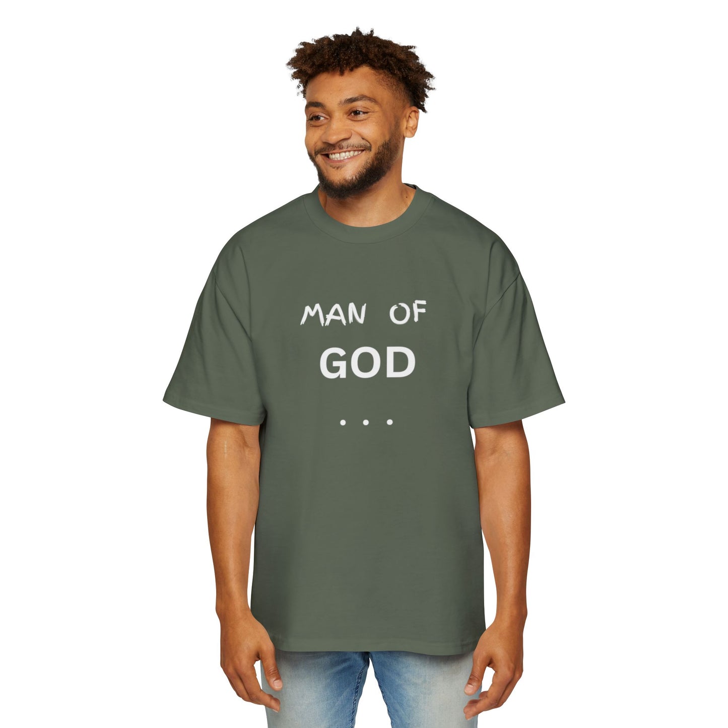 Christian Men’s T-Shirt – Bold “Man of God” Faith Tee
