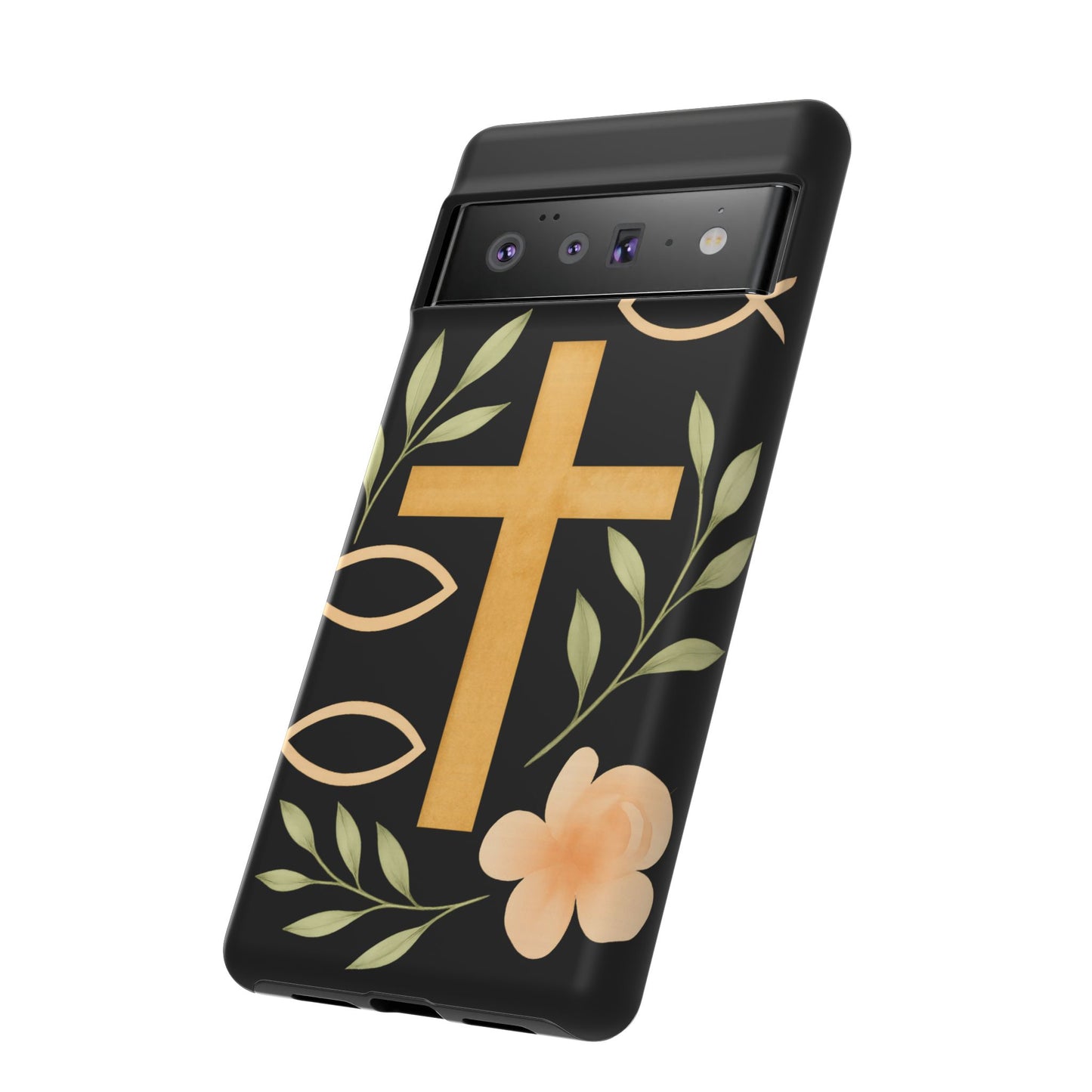 Christian Faith Phone Case with Floral Design