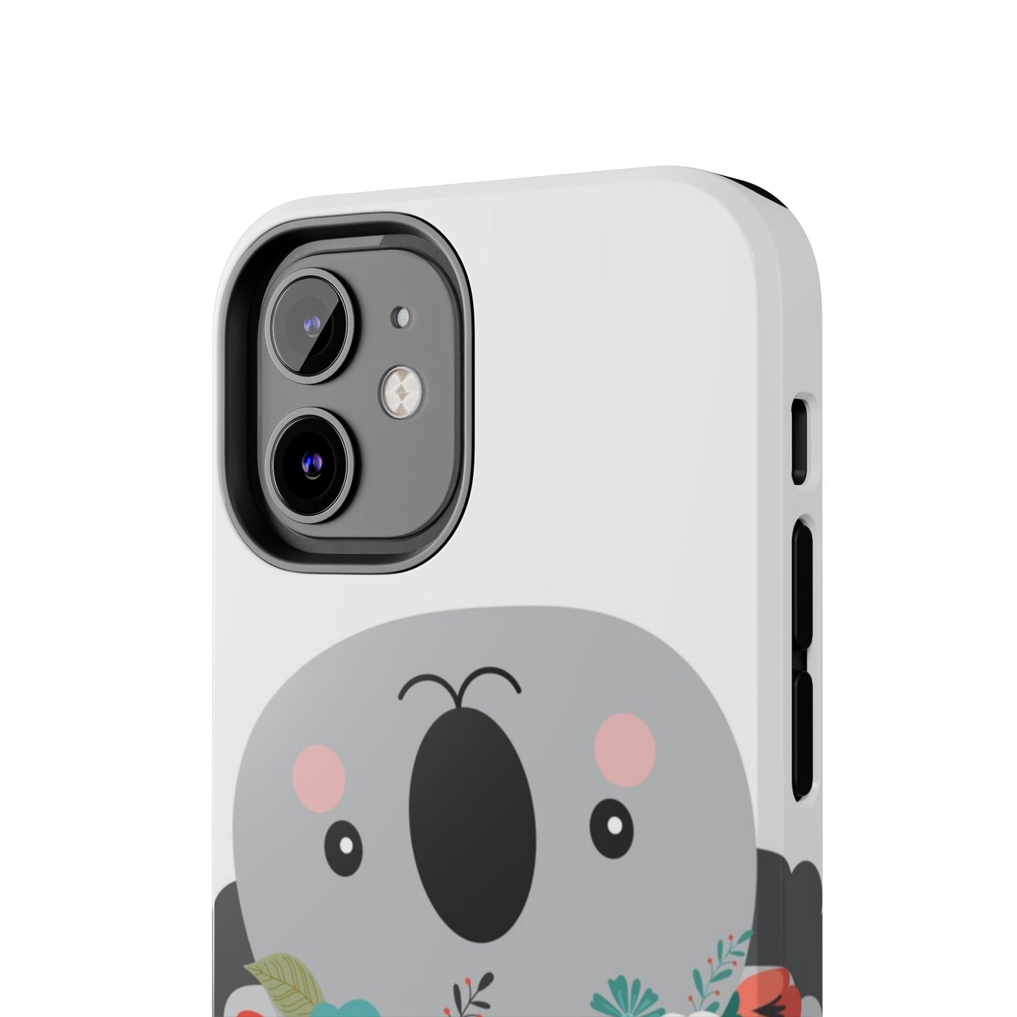 Cute Koala Floral Tough Phone Cases, Smartphone Protection, Nature Lover Gift, Animal Design, Koala Phone Cover