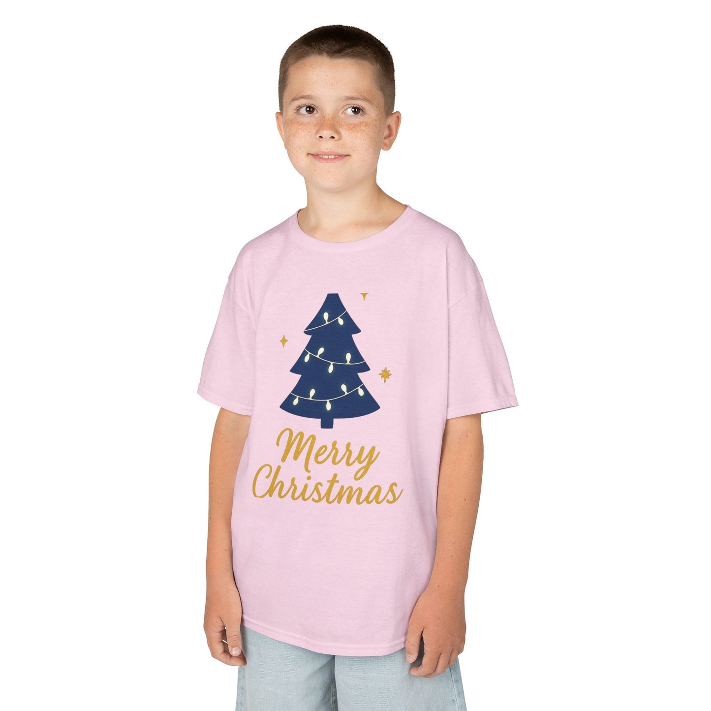 Merry Christmas Kids Heavy Cotton Tee – Christian Holiday Shirt for Children