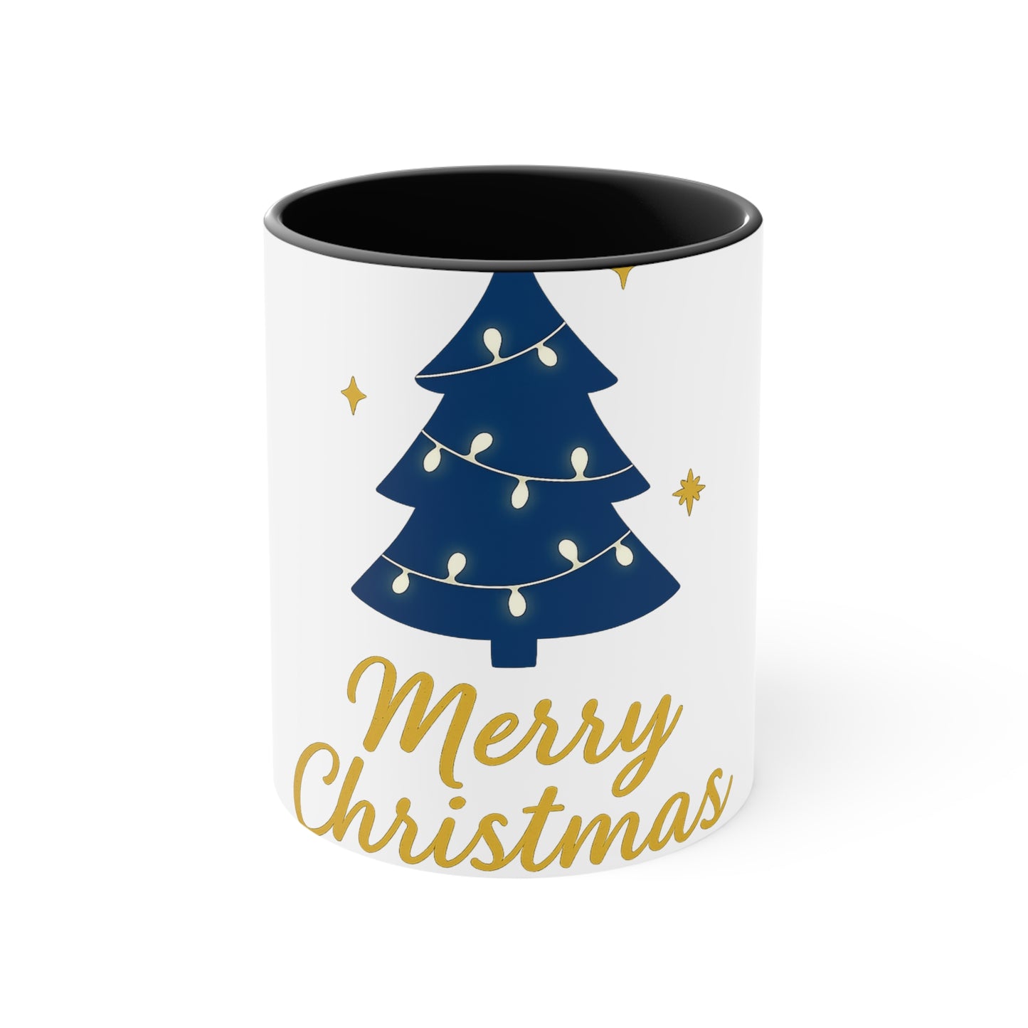 Merry Christmas Accent Mug – Festive Christian Holiday Gift with Scripture-Inspired Cheer