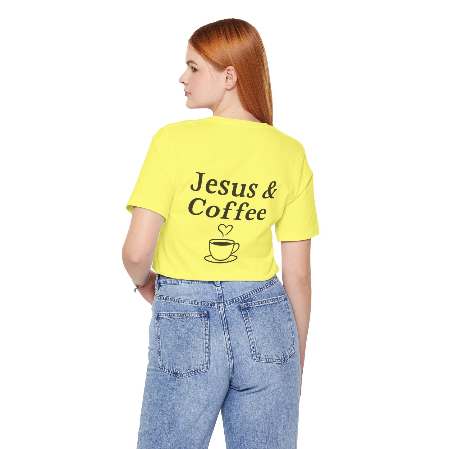 Jesus & Coffee Unisex T-Shirt | Short Sleeve Jersey Tee | Faith