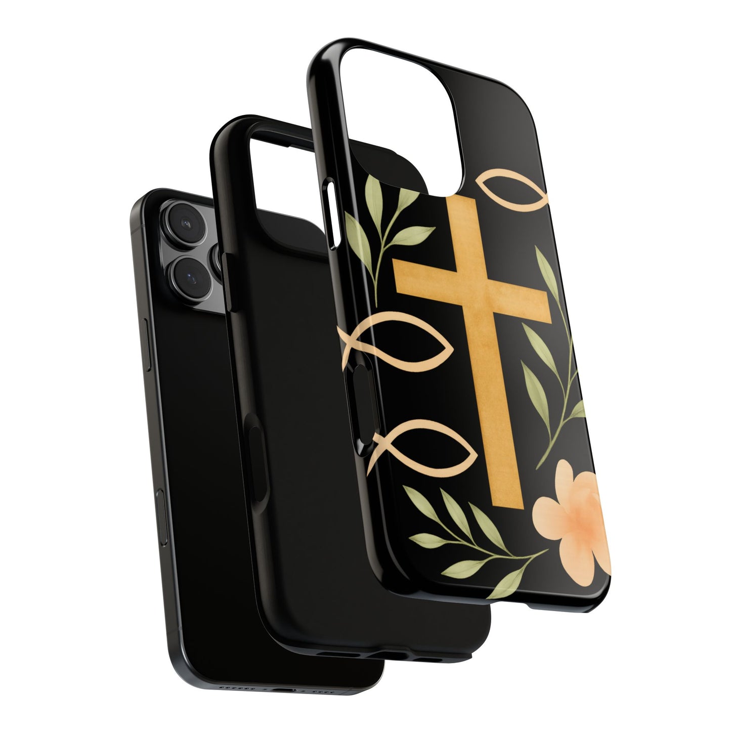 Christian Faith Phone Case with Floral Design