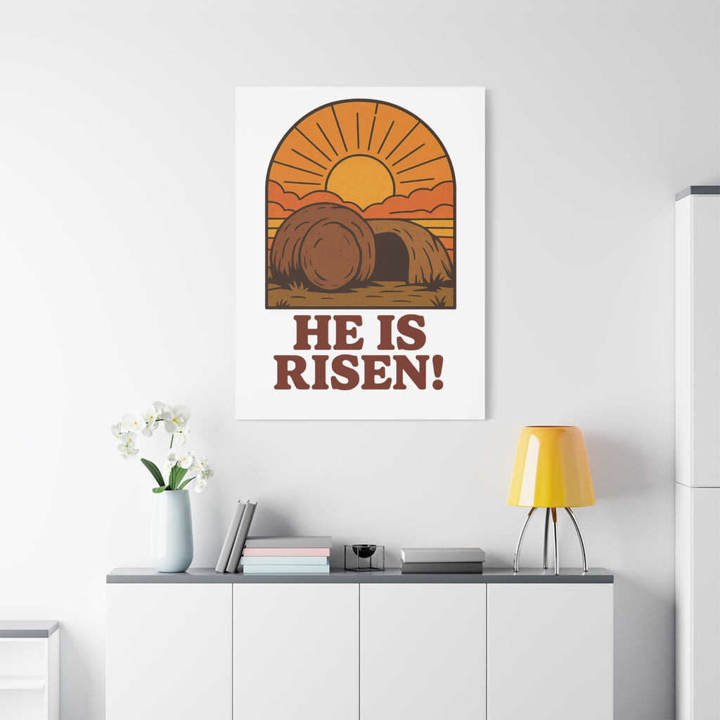 He Is Risen Wall Art | Empty Tomb Christian Poster | Easter Resurrection Morning Home Decor