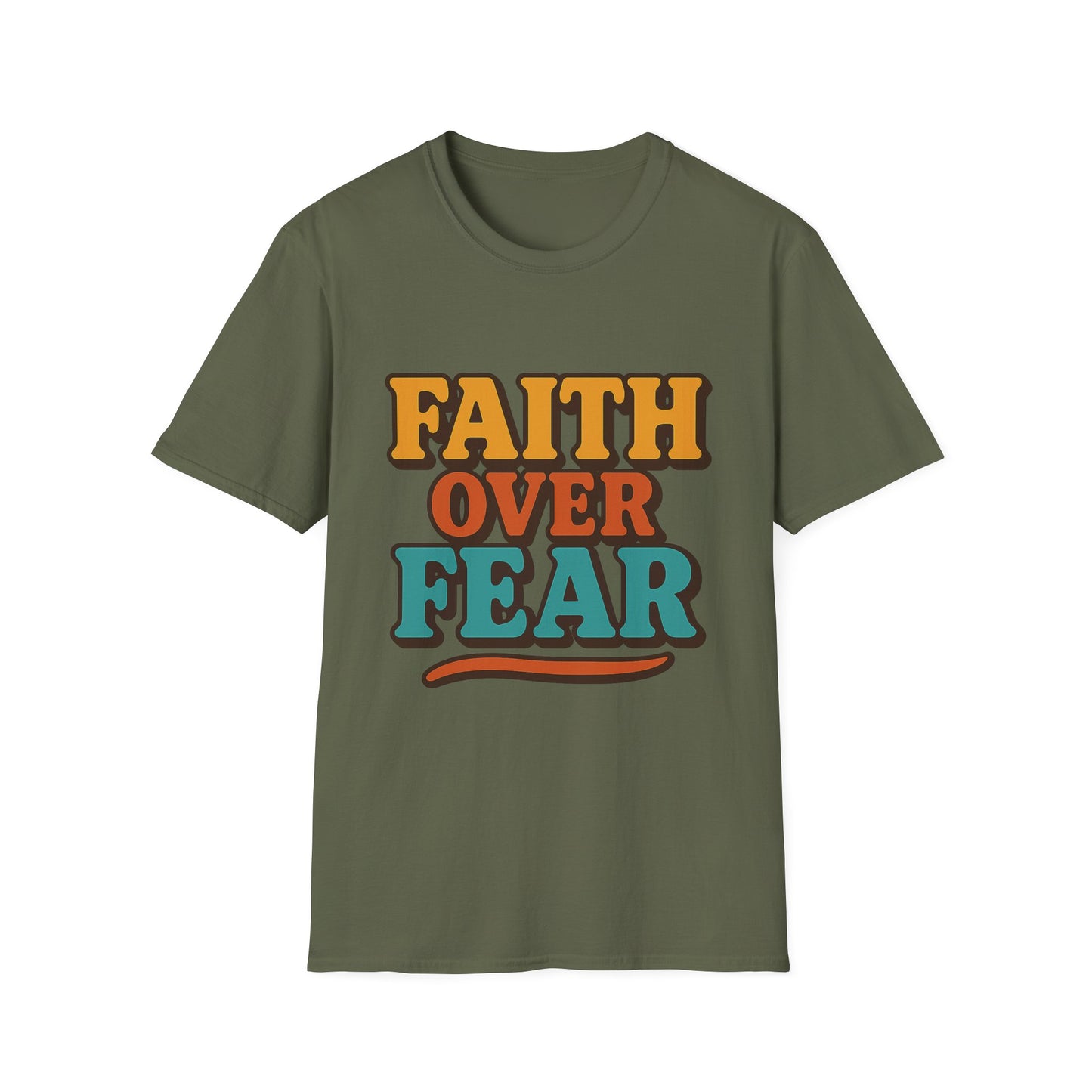 Faith Over Fear Christian T-Shirt – Softstyle Unisex Inspirational Tee for Women & Men.
