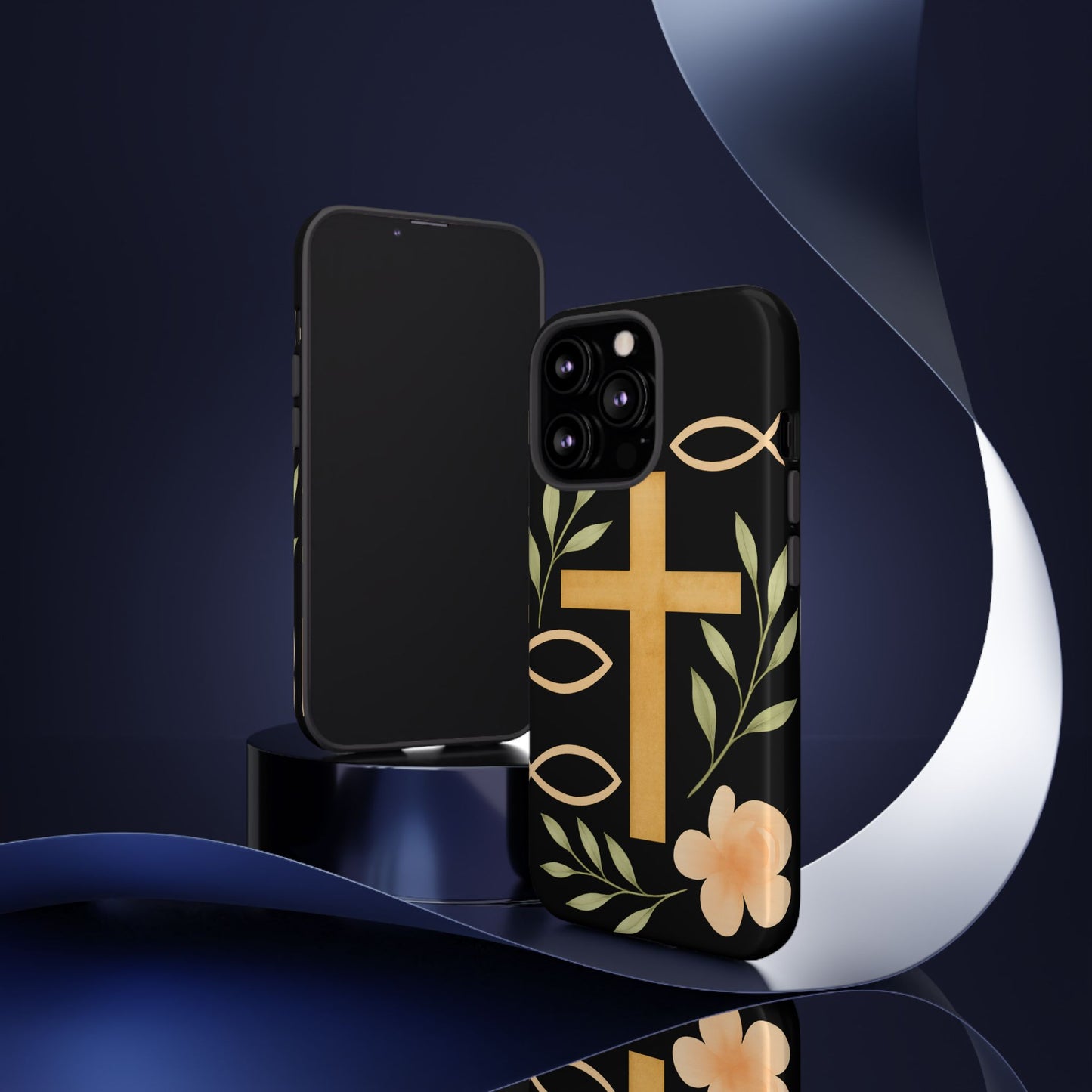 Christian Faith Phone Case with Floral Design