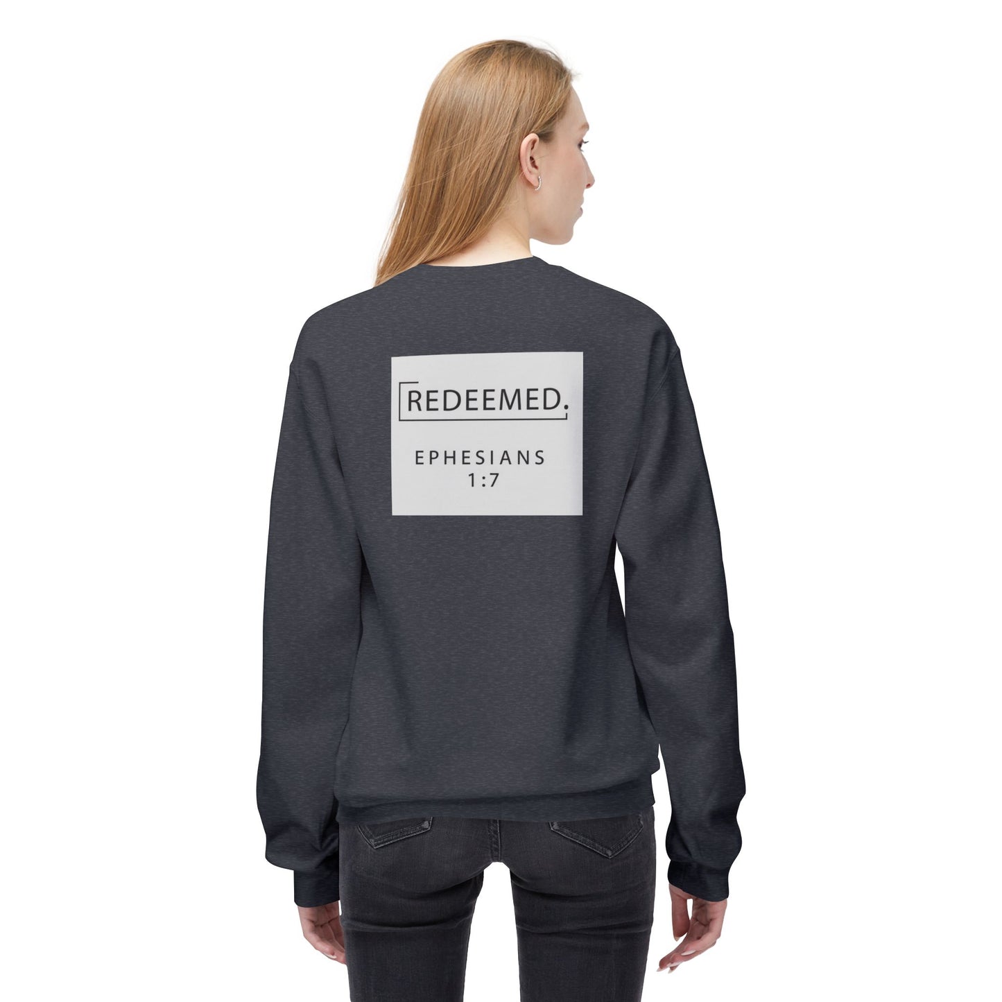 “Redemed” Crewneck Sweatshirt – Unisex Christian Apparel
