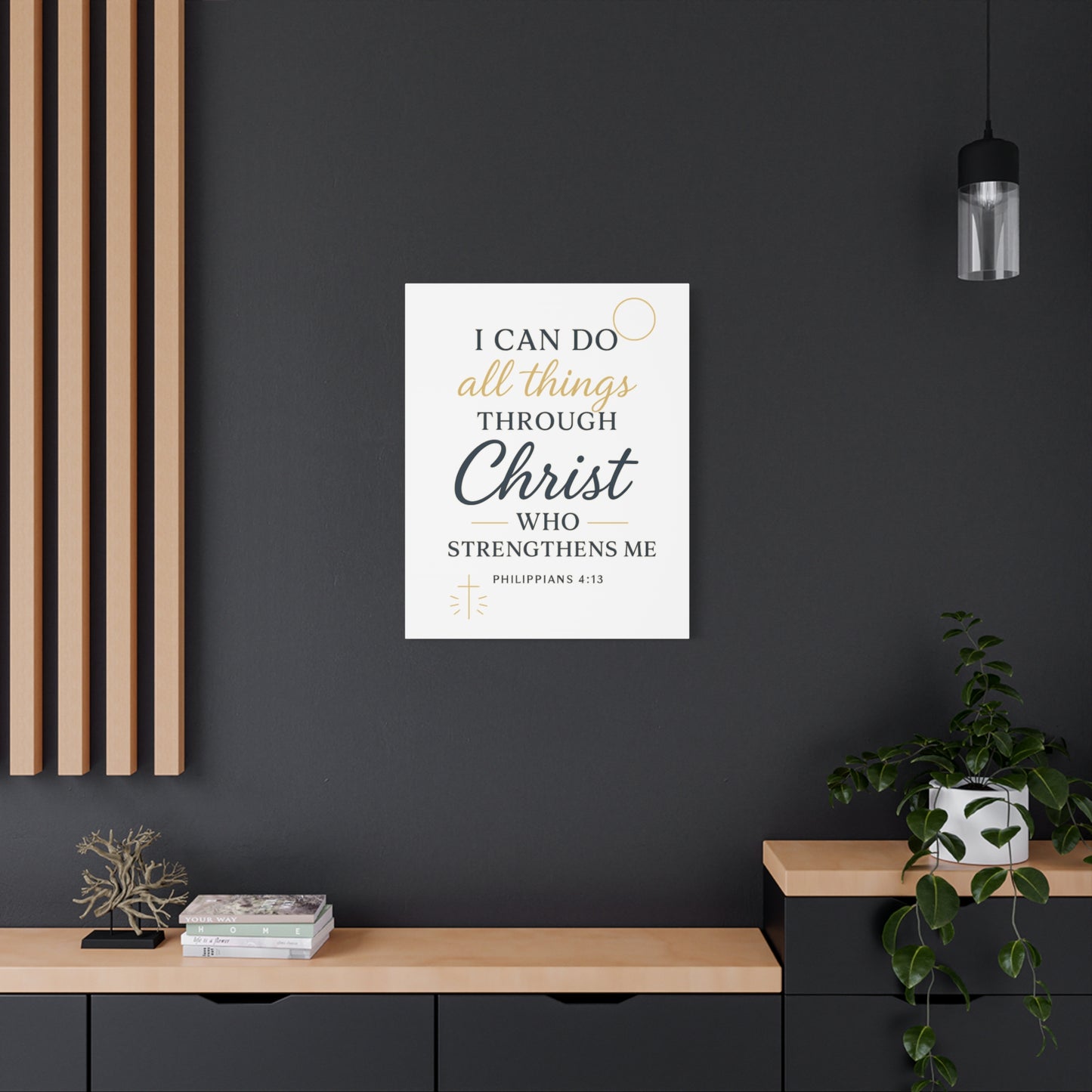 Philippians 4:13 Wall Art | Christian Scripture Home Decor