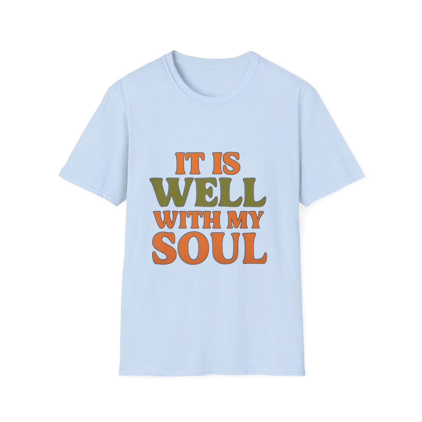 It Is Well With My Soul Christian T-Shirt – Softstyle Faith Tee for Women & Men.