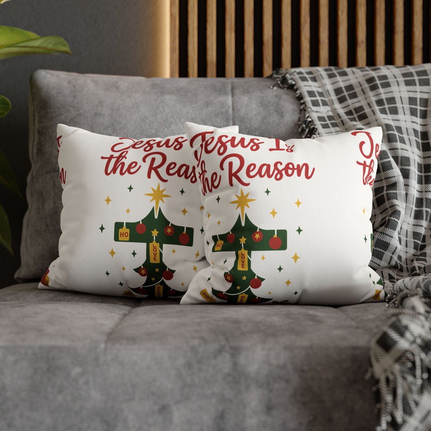 Christmas Decorative Pillowcase - Jesus Is the Reason