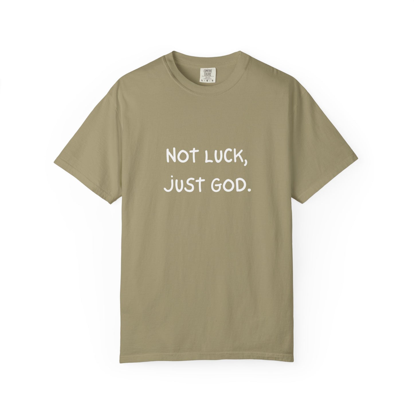 God-Inspired Garment-Dyed Tee, Faith-Based T-Shirt, Religious Gift, Casual Wear, Unisex Motivational Shirt