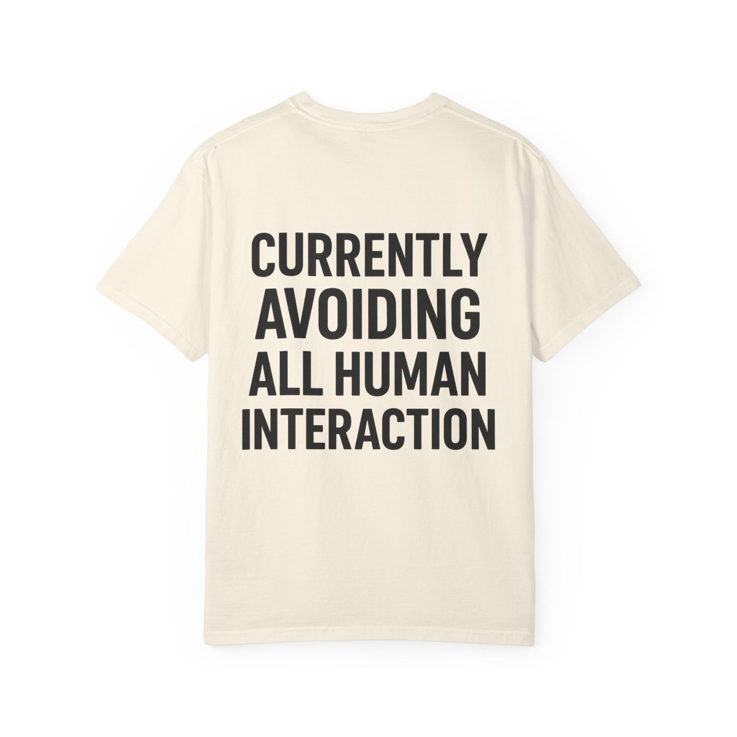 Currently Avoiding All Human Interaction – Funny Minimalist Unisex T-Shirt