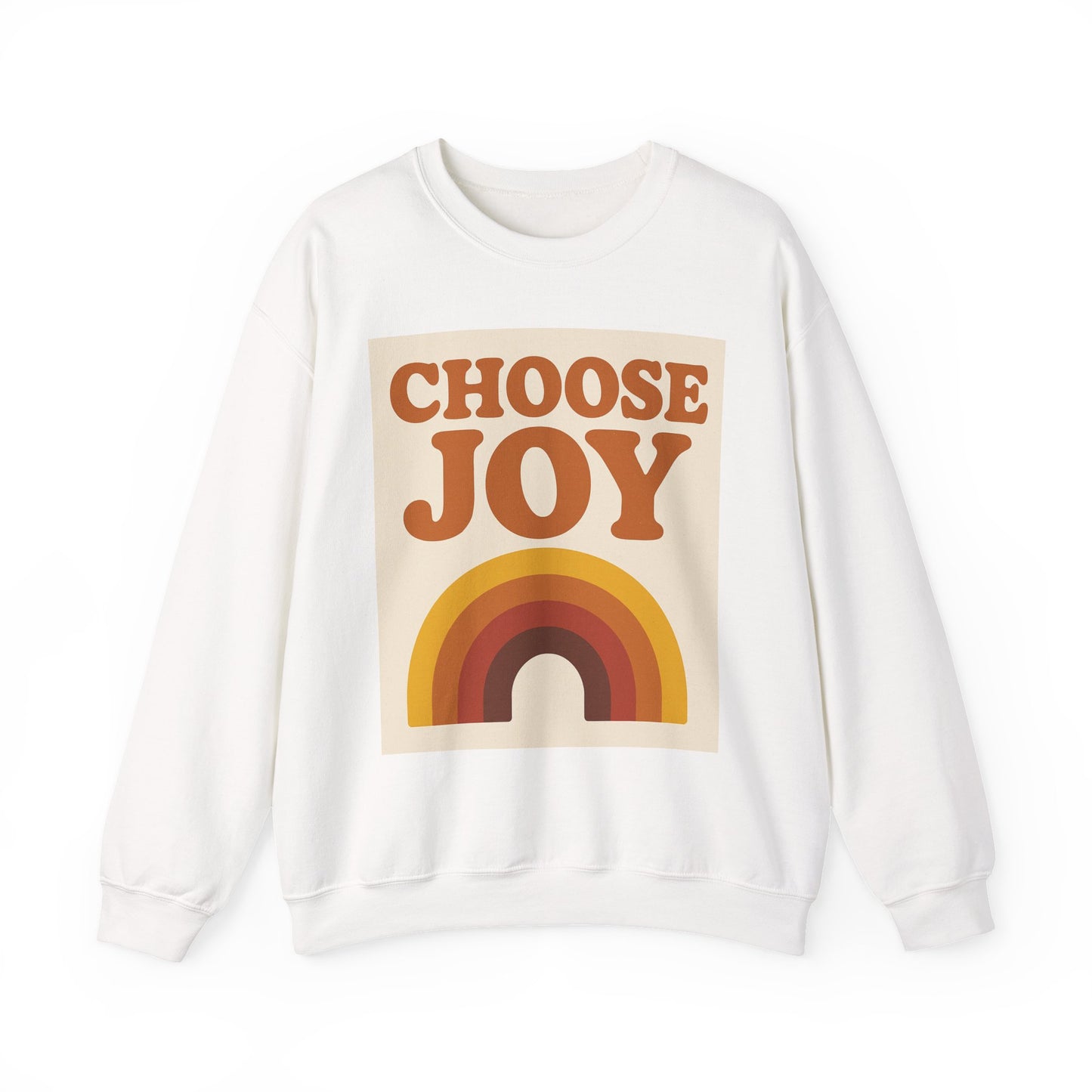 Choose Joy Rainbow Crewneck Sweatshirt, Unisex Sweatshirt, Motivational Gift, Cozy Layer, Fall Fashion, Positive Vibes