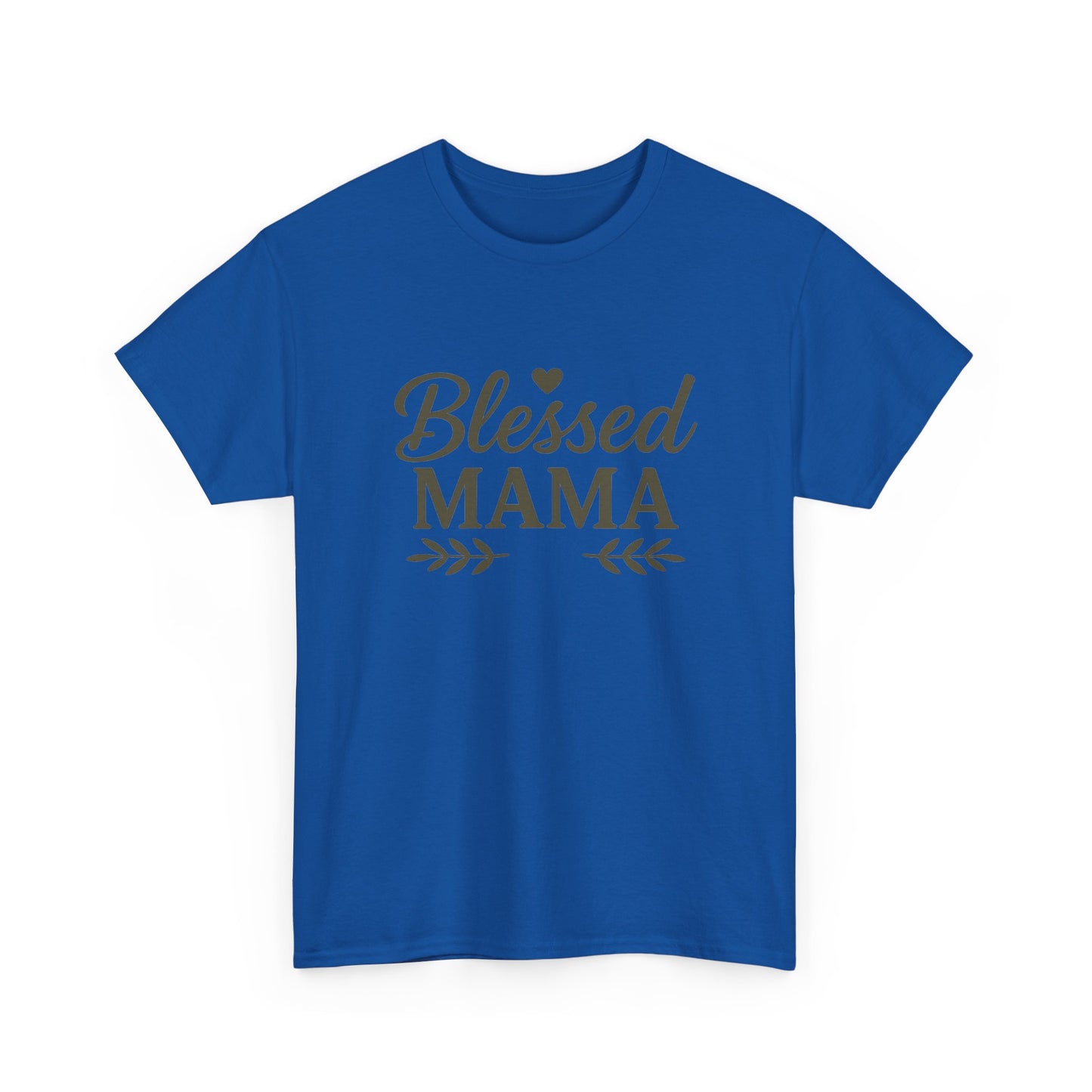 Blessed Mama Heavy Cotton Tee – Christian Faith Shirt for Moms | Soft & Stylish Everyday Wear