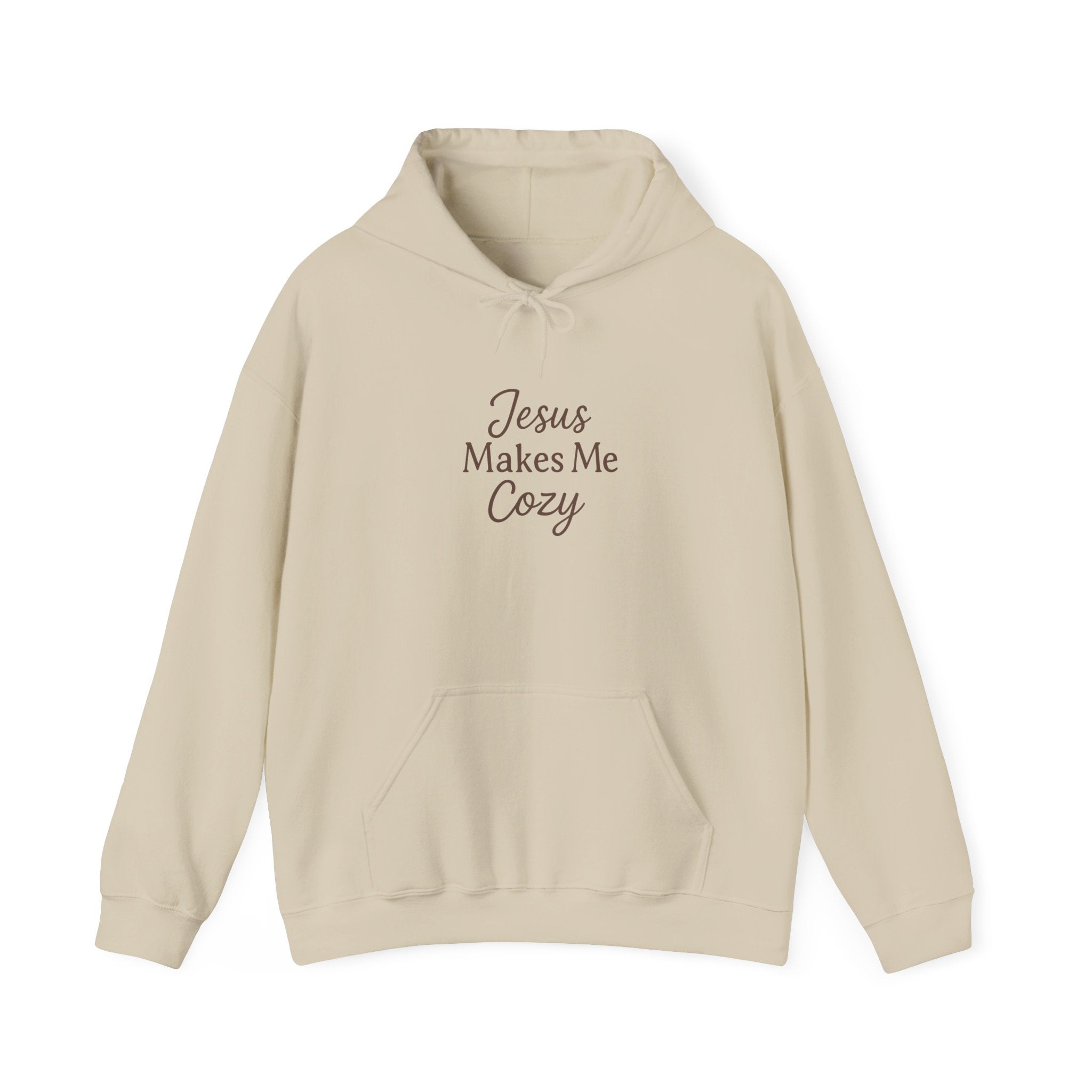 Jesus Makes Me Cozy Hooded Sweatshirt | Christian Faith Hoodie | Lexad Designs I Comfort Pullover