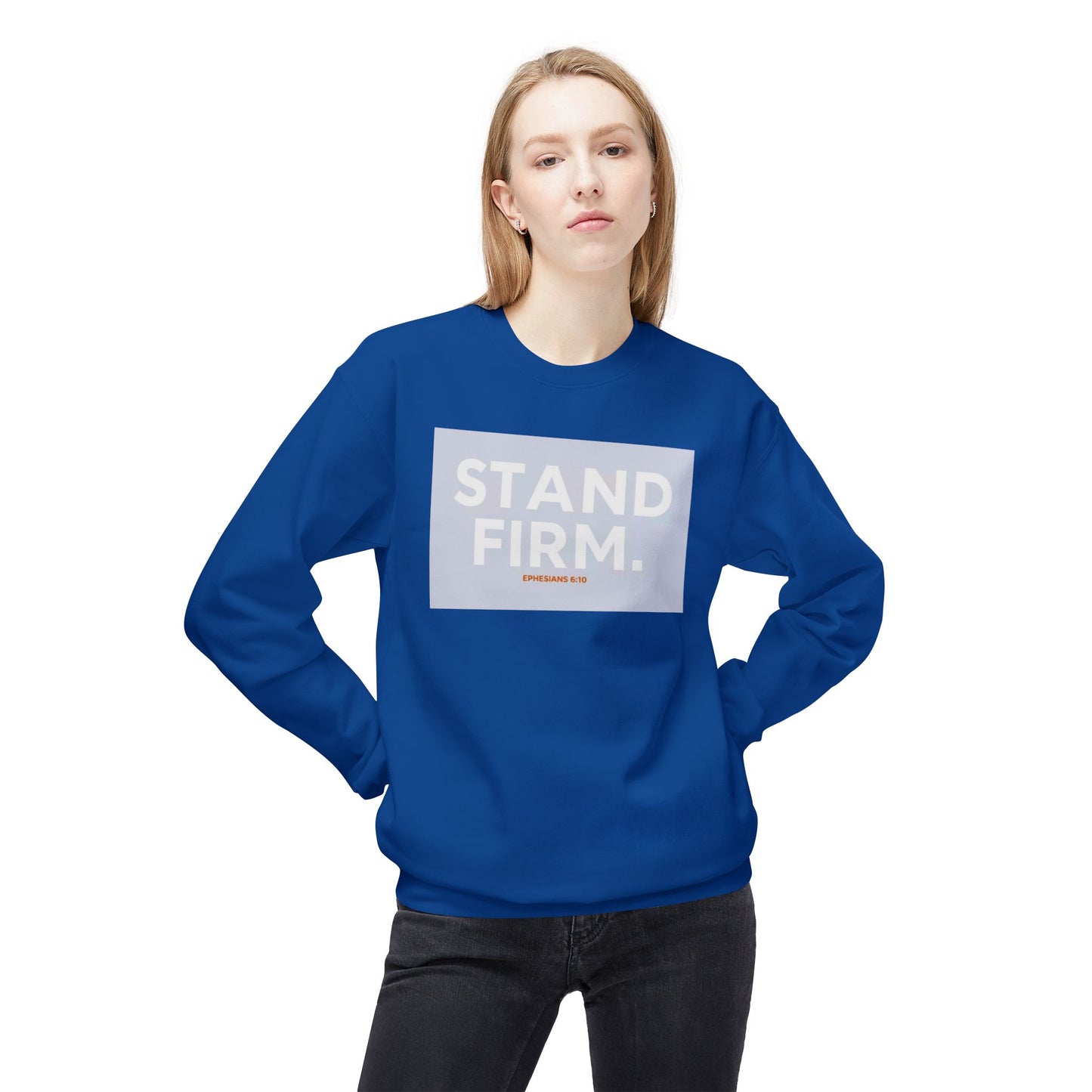 “Stand firm” Crewneck Sweatshirt – Unisex Christian Apparel