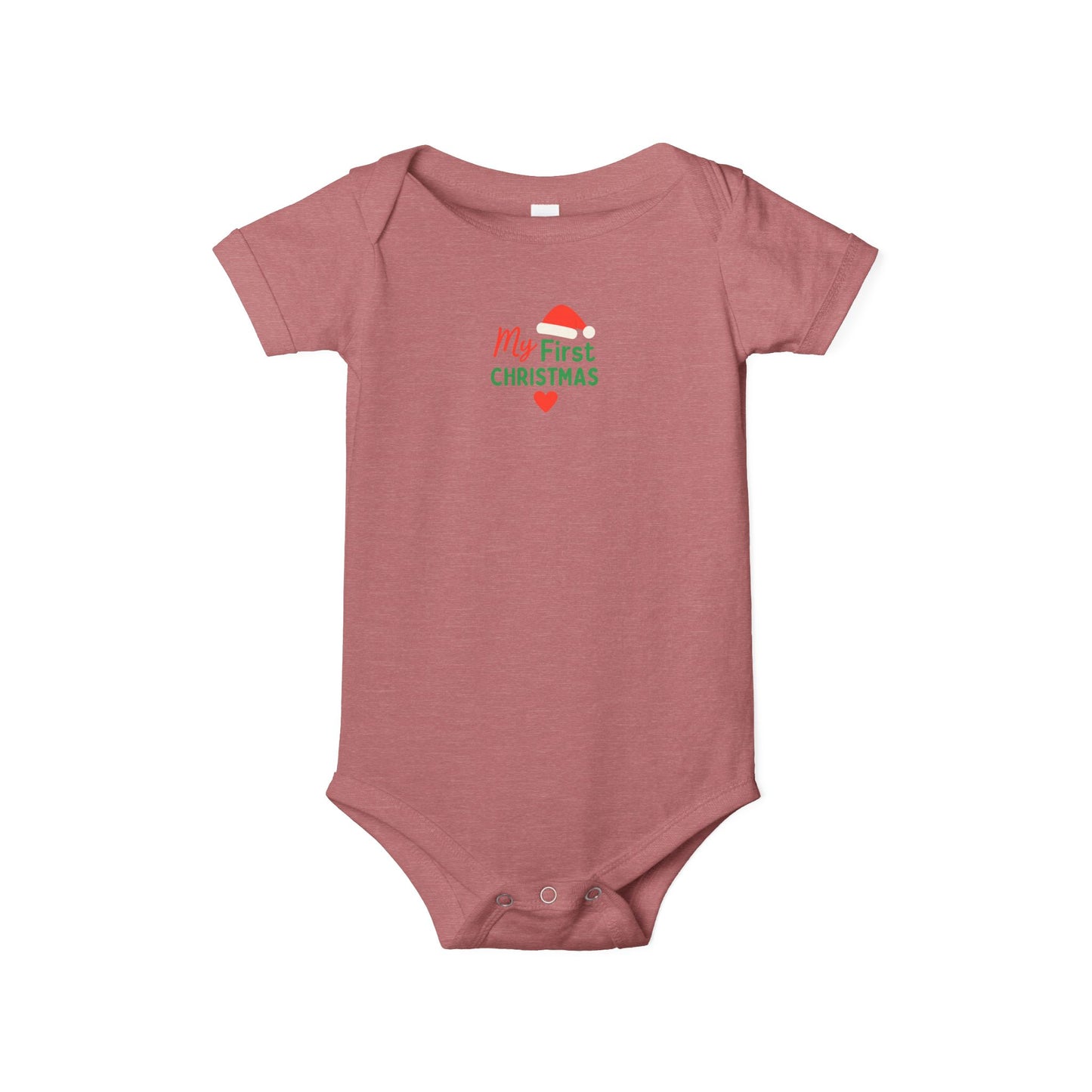 Baby’s First Christmas | Christian Infant Jersey One Piece – Soft & Festive Holiday Bodysuit