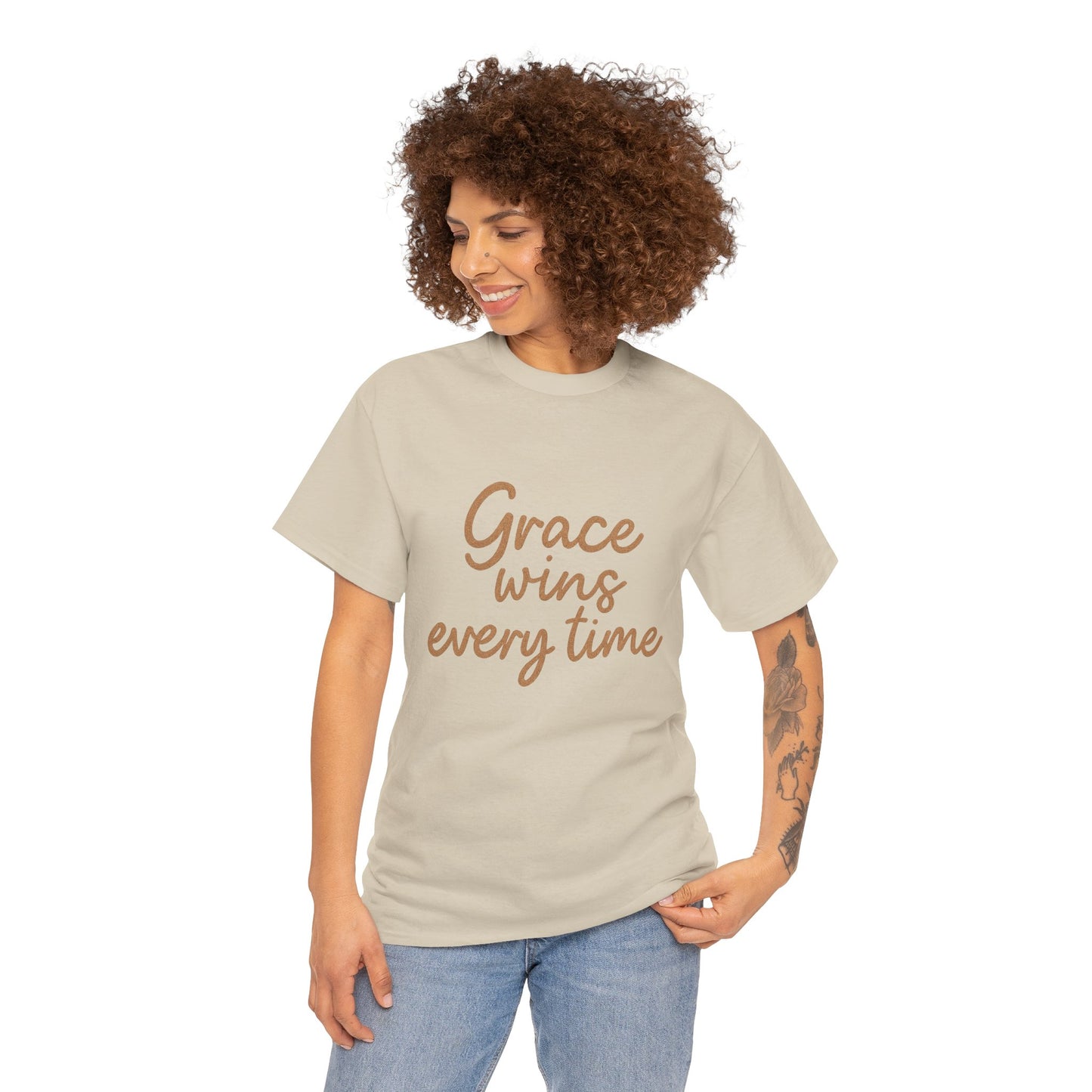 Grace Wins Every Time T-Shirt – Inspirational Christian Unisex Tee