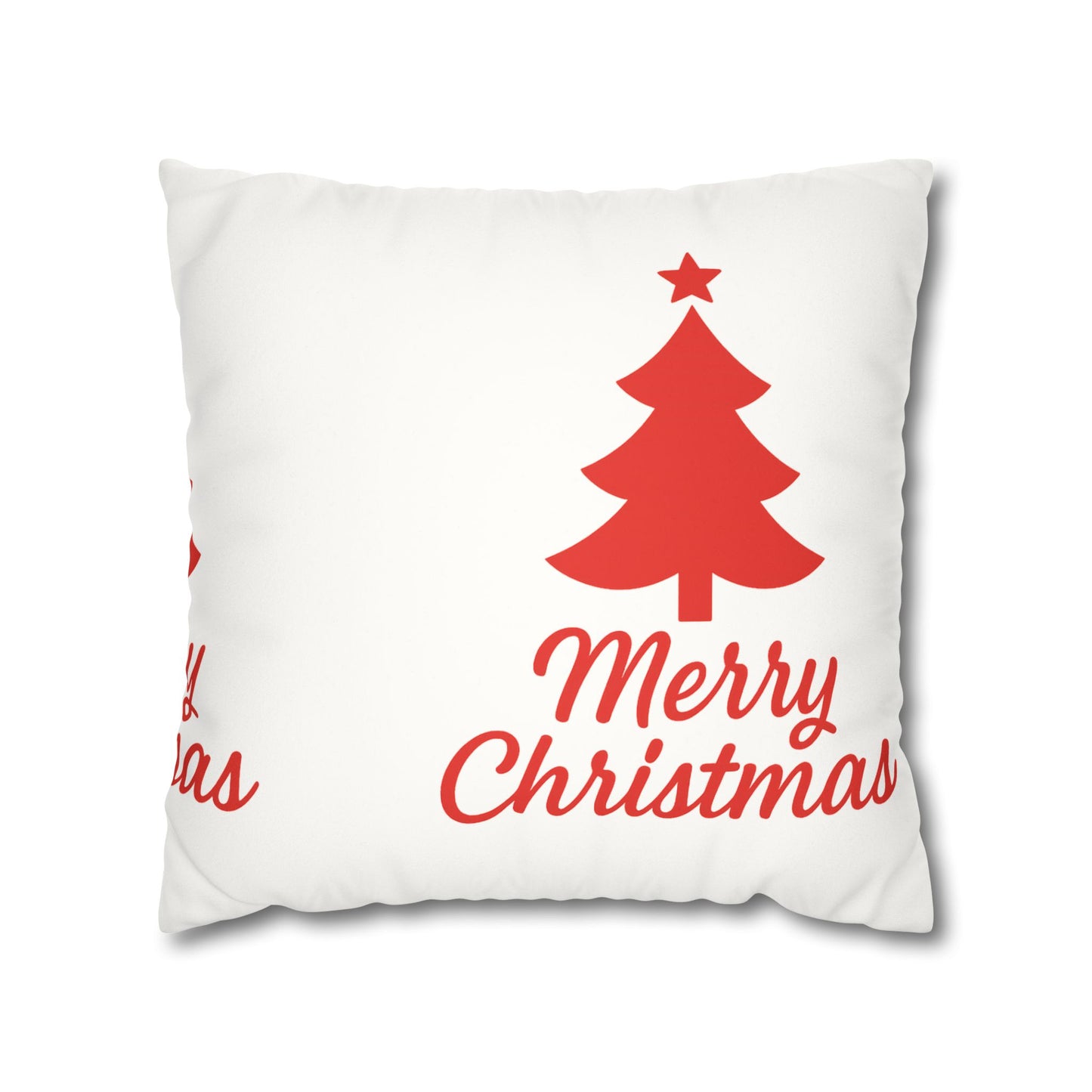 Merry Christmas Faux Suede Pillowcase