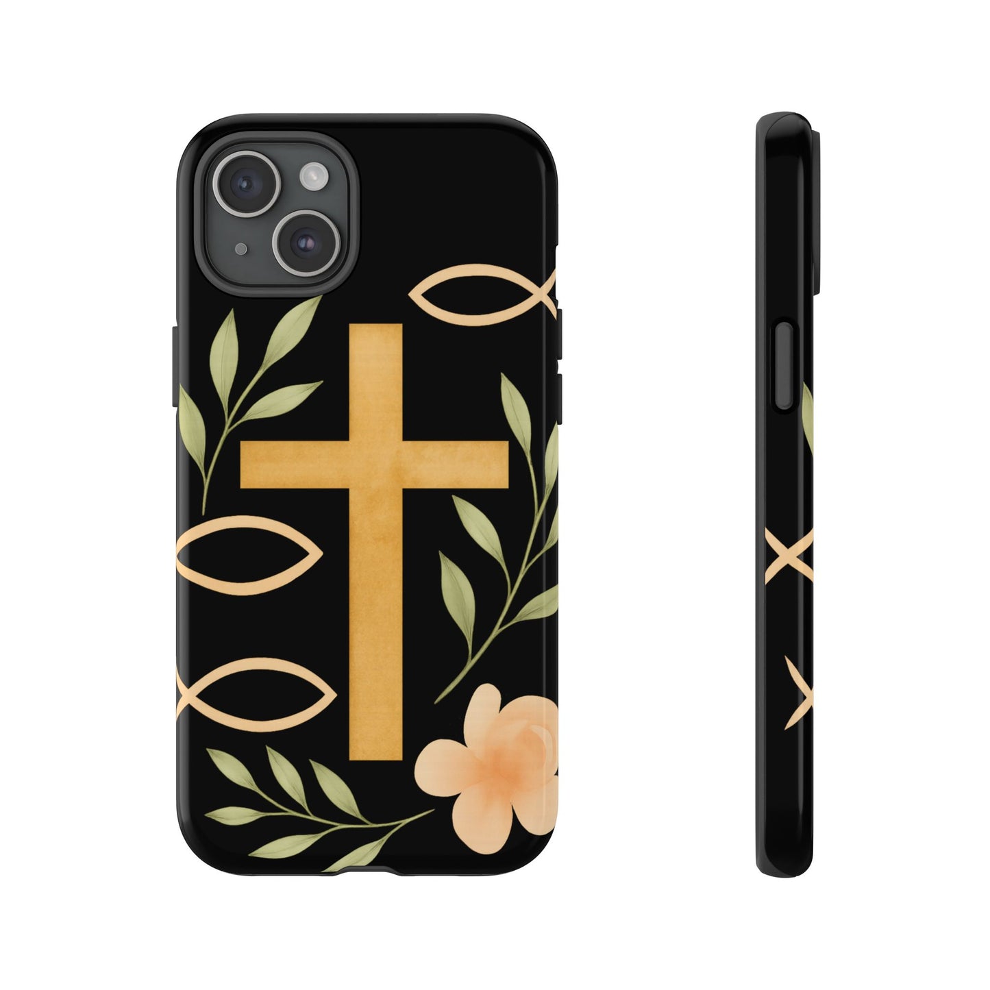 Christian Faith Phone Case with Floral Design