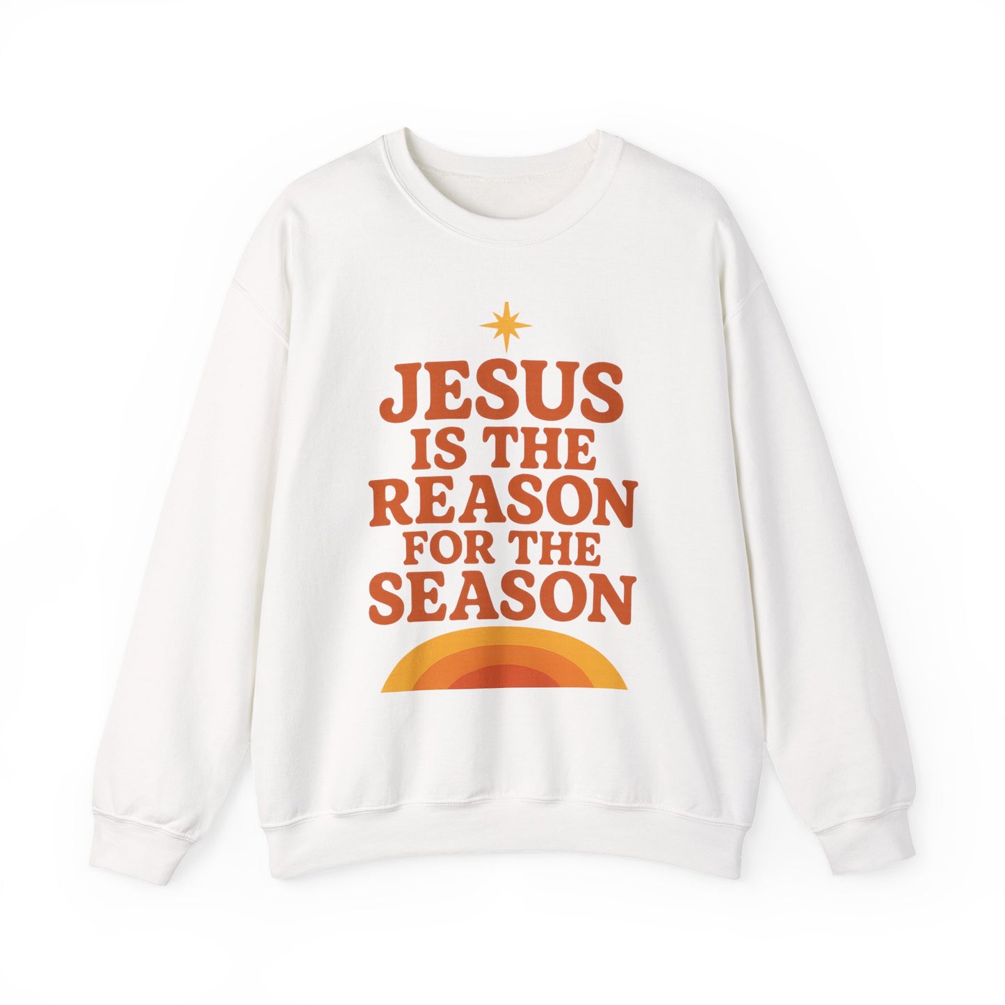 Jesus Is the Reason for the Season – Retro Unisex Christian Christmas Sweatshirt