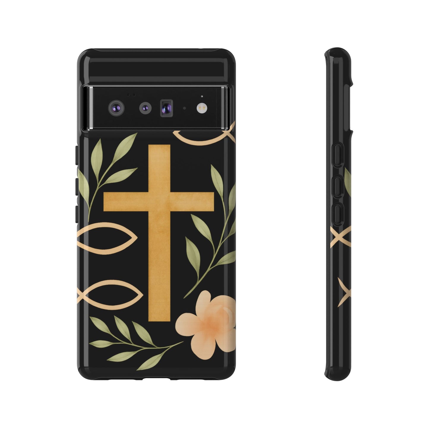 Christian Faith Phone Case with Floral Design
