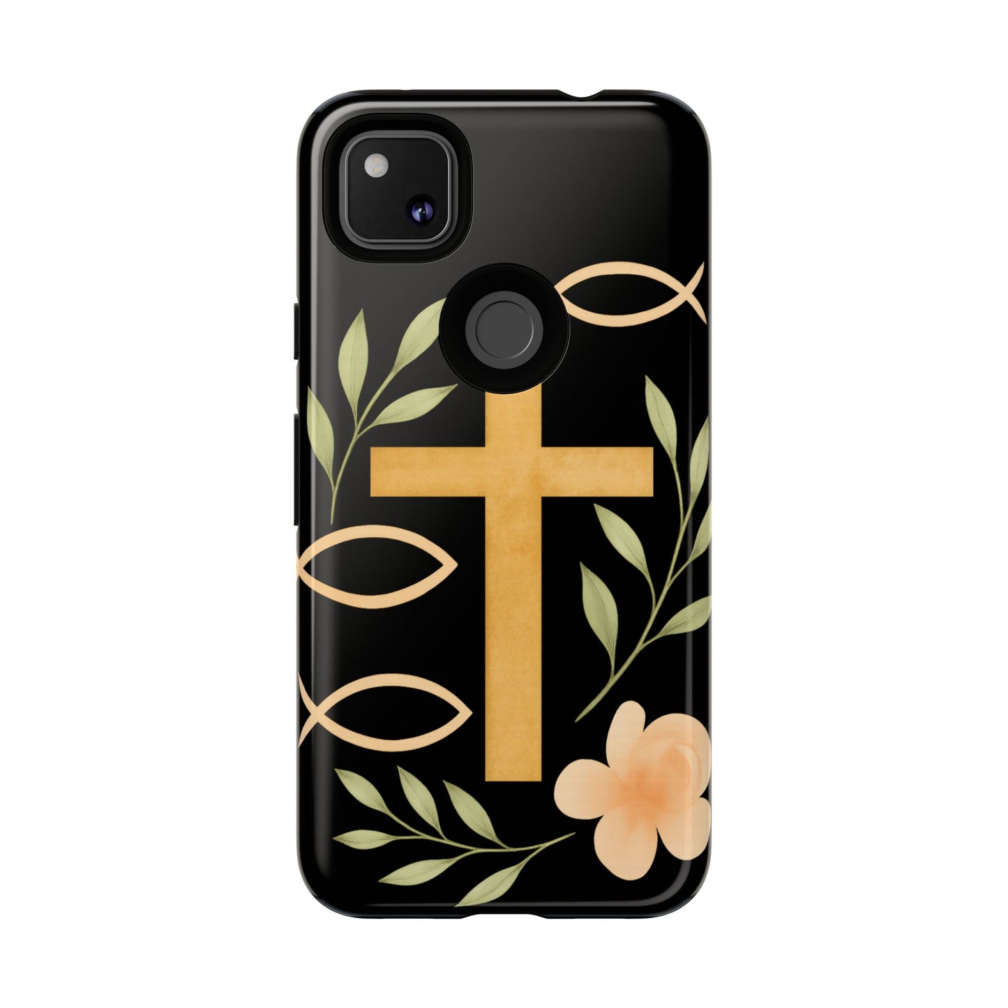 Christian Faith Phone Case with Floral Design