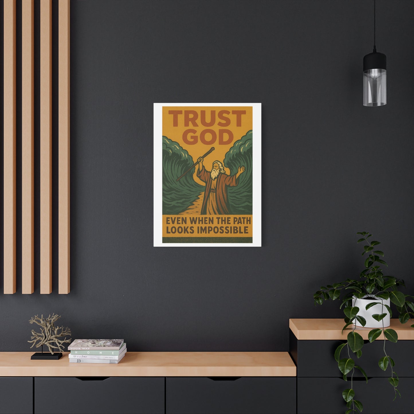 Moses and the Red Sea Wall Art | Faith-Inspired Christian Home Decor.