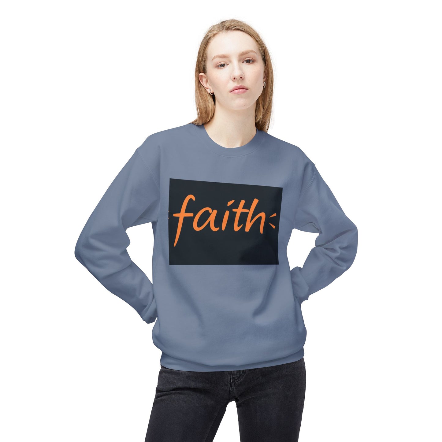 Faith Crewneck Sweatshirt, Cozy Unisex Fleece, Inspirational Gift, Everyday Comfort Wear, Fall Fashion, Spiritual Apparel